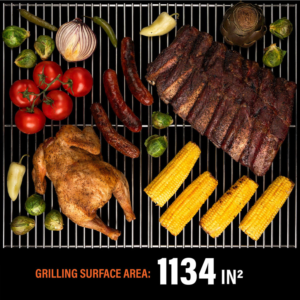 Blackstone Bronco Outdoor Combo Griddle, 36 Inch 4-Burner Flat Top Grill with Vertical Pellet Smoker Blackstone