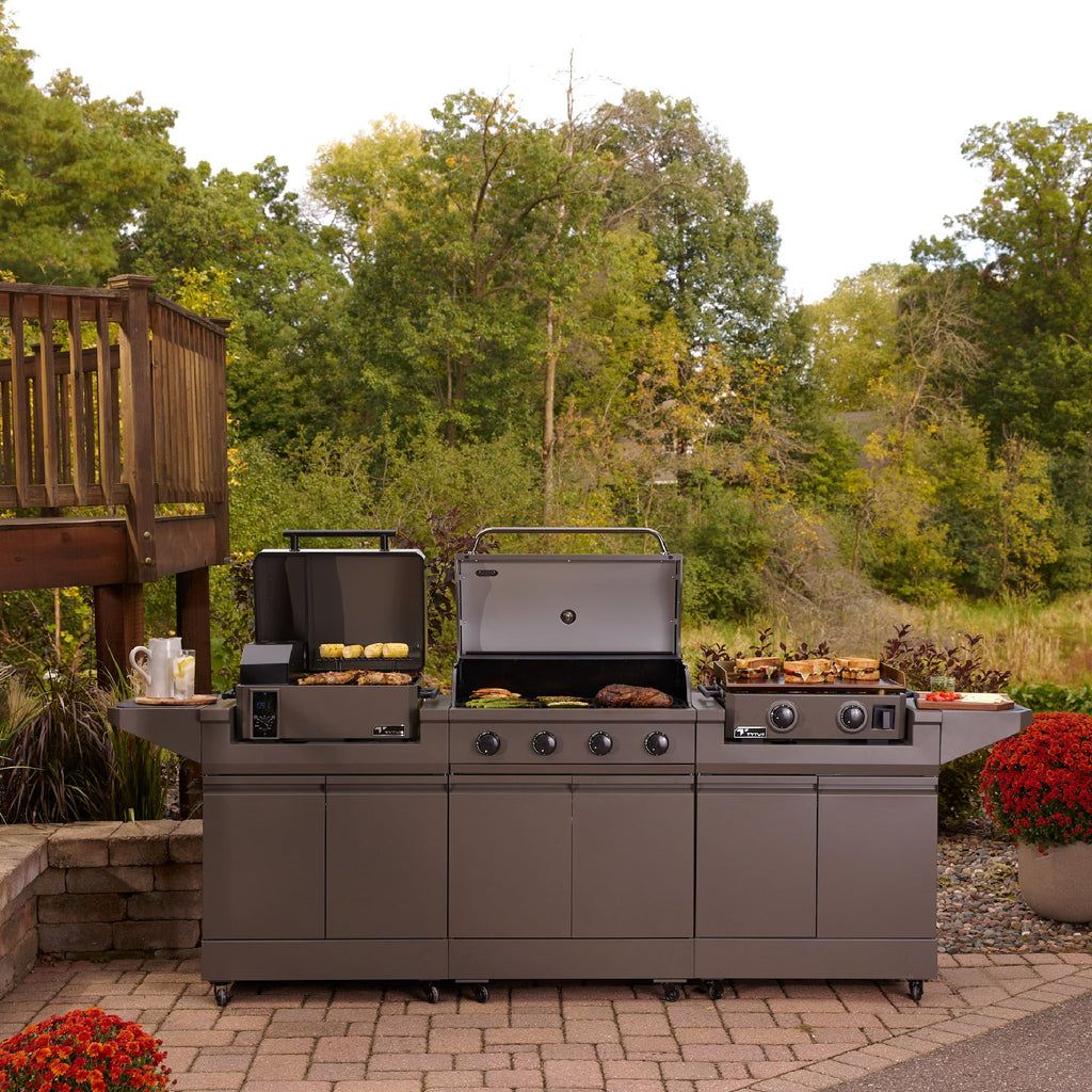 TYTUS Modular Trio with 4-Burner Gas Grill, Pellet Grill and 2-Burner Gas Griddle TYTUS