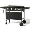 KingChii 4-Burner 30.6 Propane Griddle Outdoor Flat Top Gas Grill Griddle with Hard Cover for Camping, Tailgating, BBQ, Parties, Backyard & Patio Gas Grills