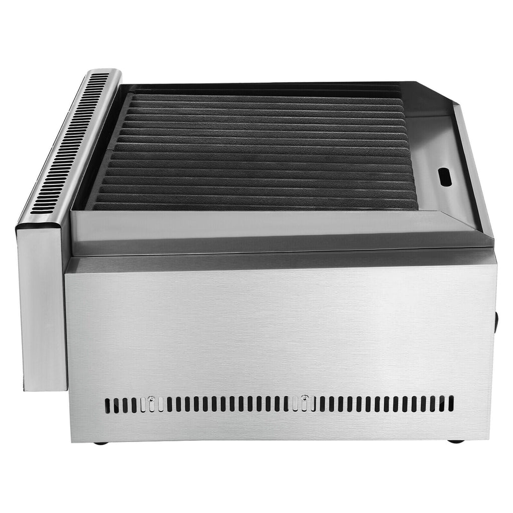 TFCFL 2 Burner Commercial Gas Grill LPG Tabletop Radiant Char Broiler Grill Camping Picnic BBQ Cooker TFCFL