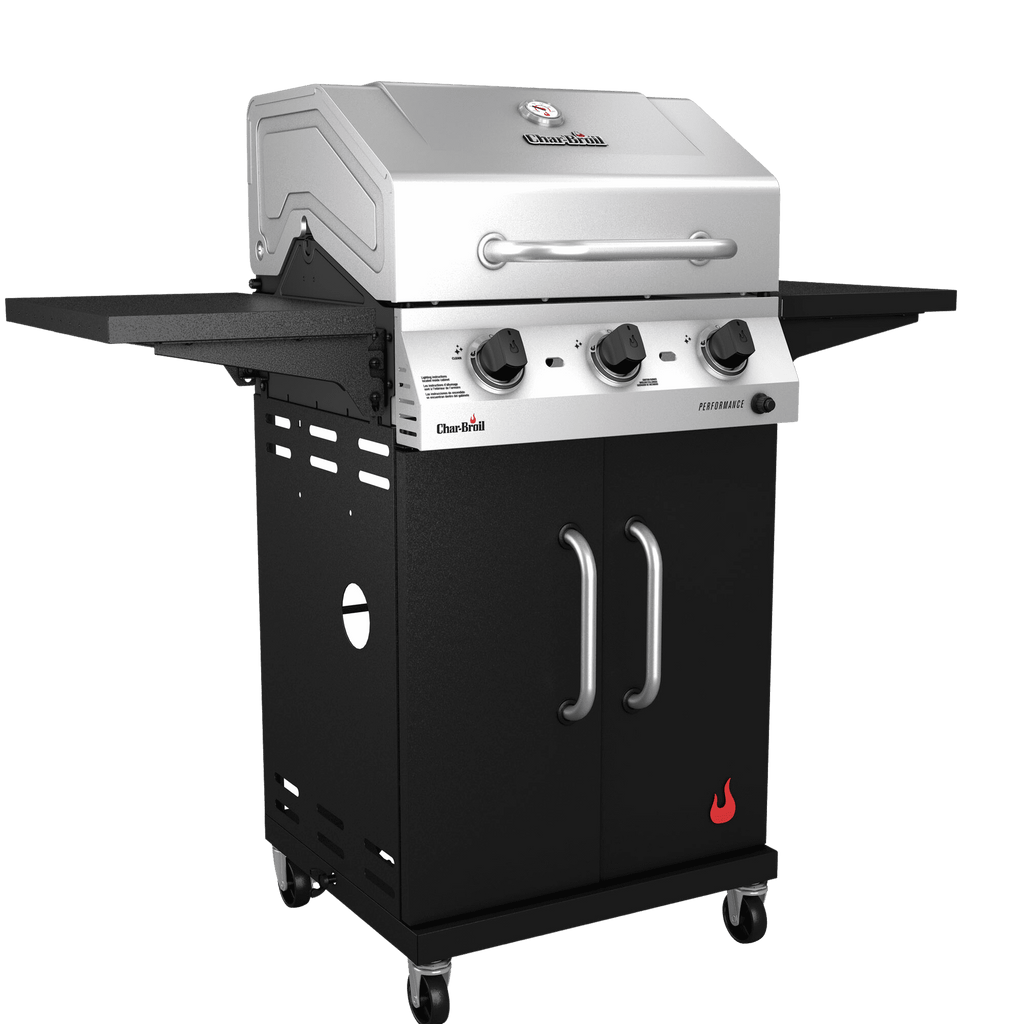Charbroil? Performance Series? 3-Burner Cabinet Gas Grill, 375 sq in, Stainless and Black Charbroil