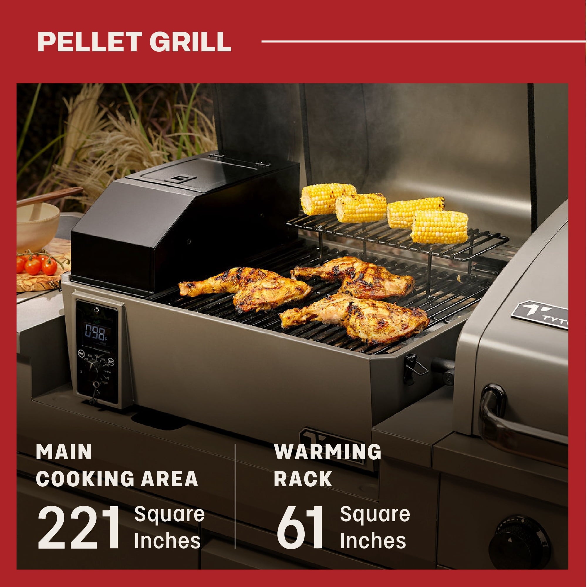 TYTUS Modular Trio with 4-Burner Gas Grill, Pellet Grill and 2-Burner Gas Griddle TYTUS