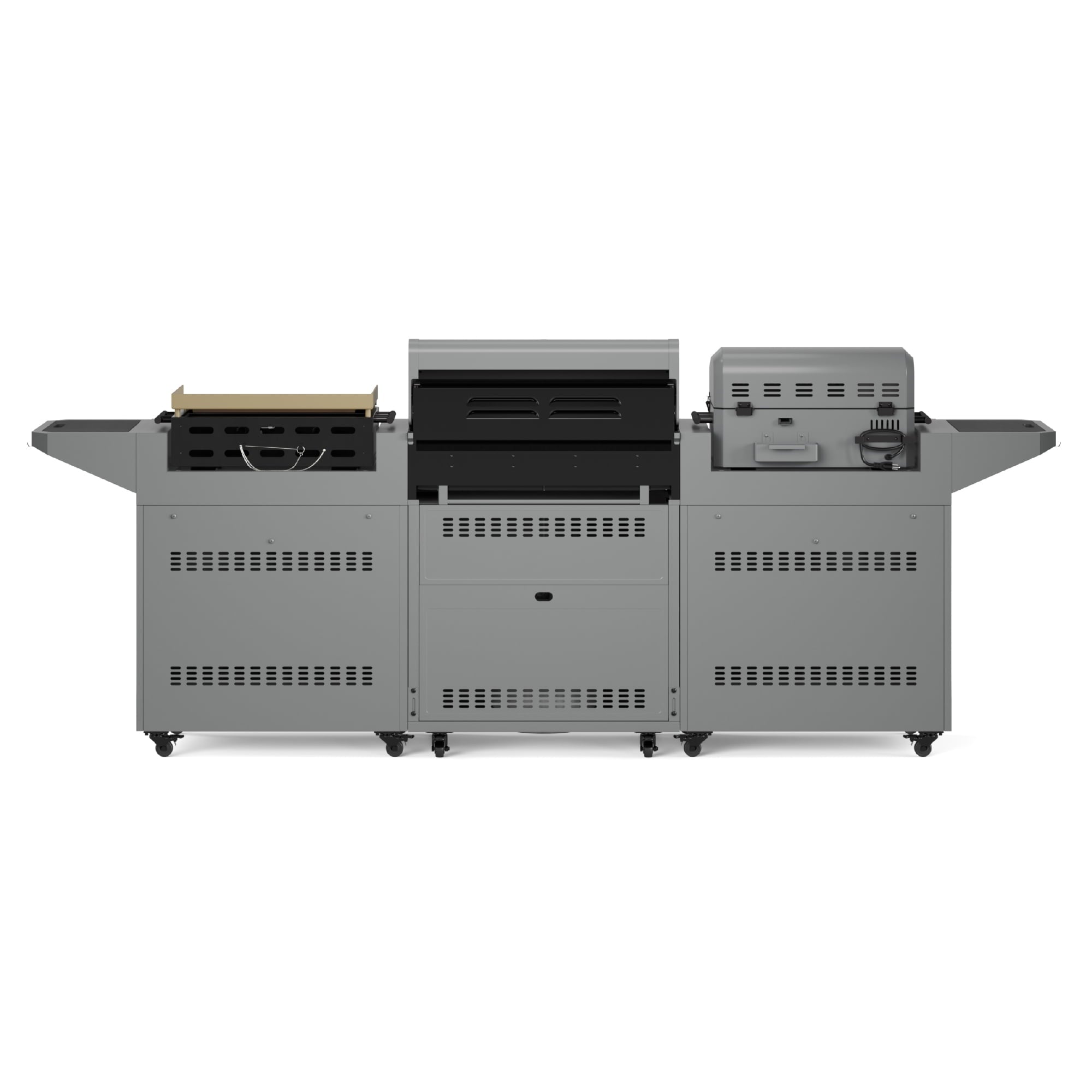 TYTUS Modular Trio with 4-Burner Gas Grill, Pellet Grill and 2-Burner Gas Griddle TYTUS