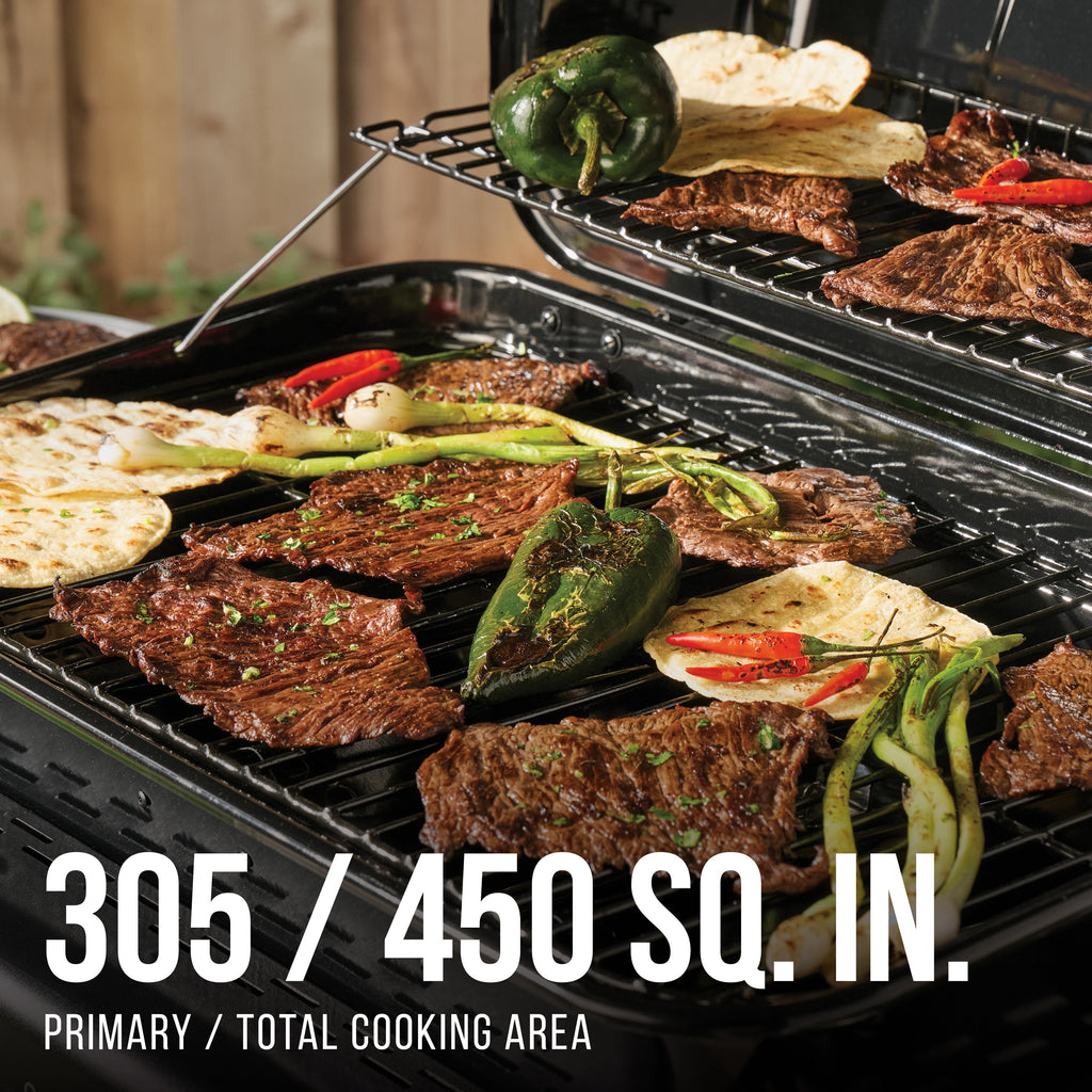Expert Grill 3-Burner Propane Gas Grill with Wheels and Side Shelves, Black Expert Grill