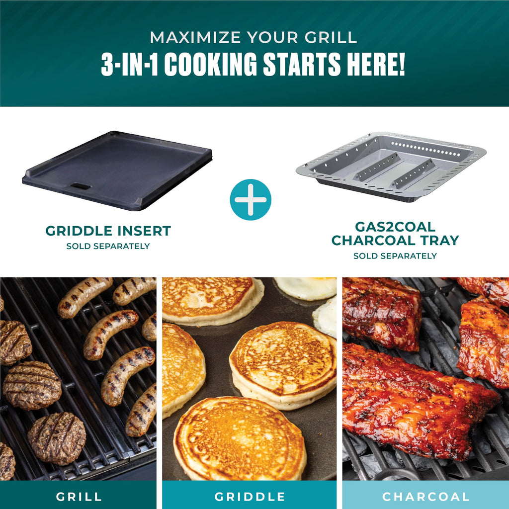 Charbroil Gas Grill, Performance Series FlavorMax 4 Burner Grill with Side Burner, Black Charbroil