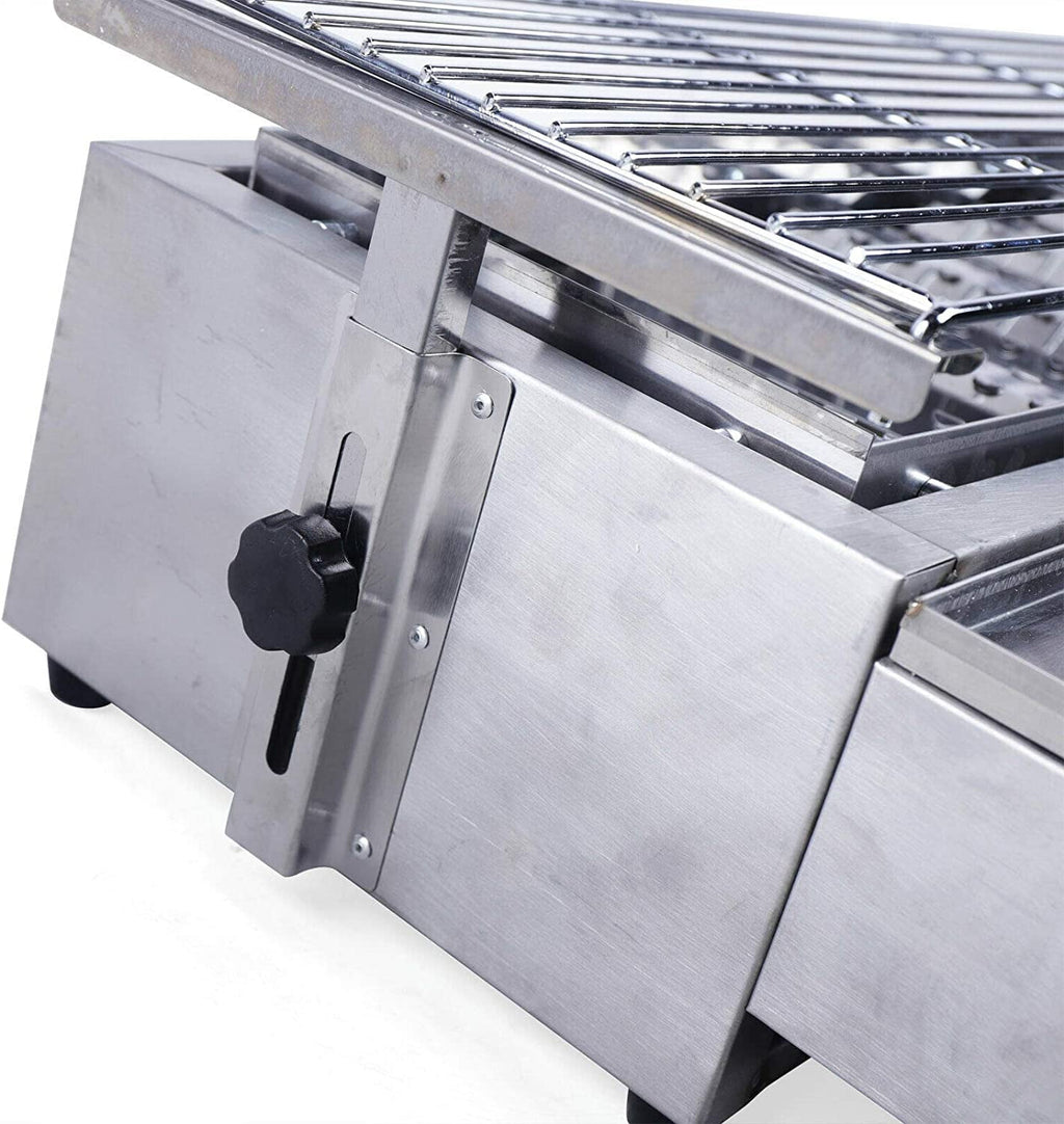 FETCOI 8-Burner Gas Grill Outdoor Tabletop Gas BBQ Grill Commercial 2800Pa Stainless Steel Gas Grill for Camping Picnicking Gas Grills