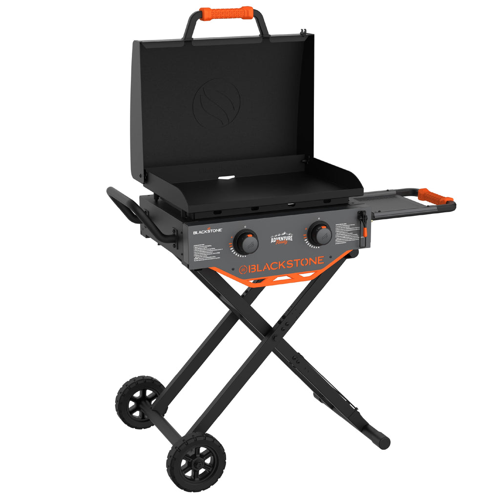 Blackstone Adventure Ready Outdoor Griddle,  2-Burner 22 Propane Flat Top Grill with Flexfold? Legs, Gray Blackstone