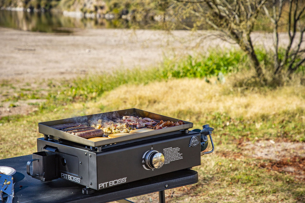 Pit Boss 1 Burner Portable Gas Griddle, Lightweight and portable Cast Iron Griddle Pit Boss