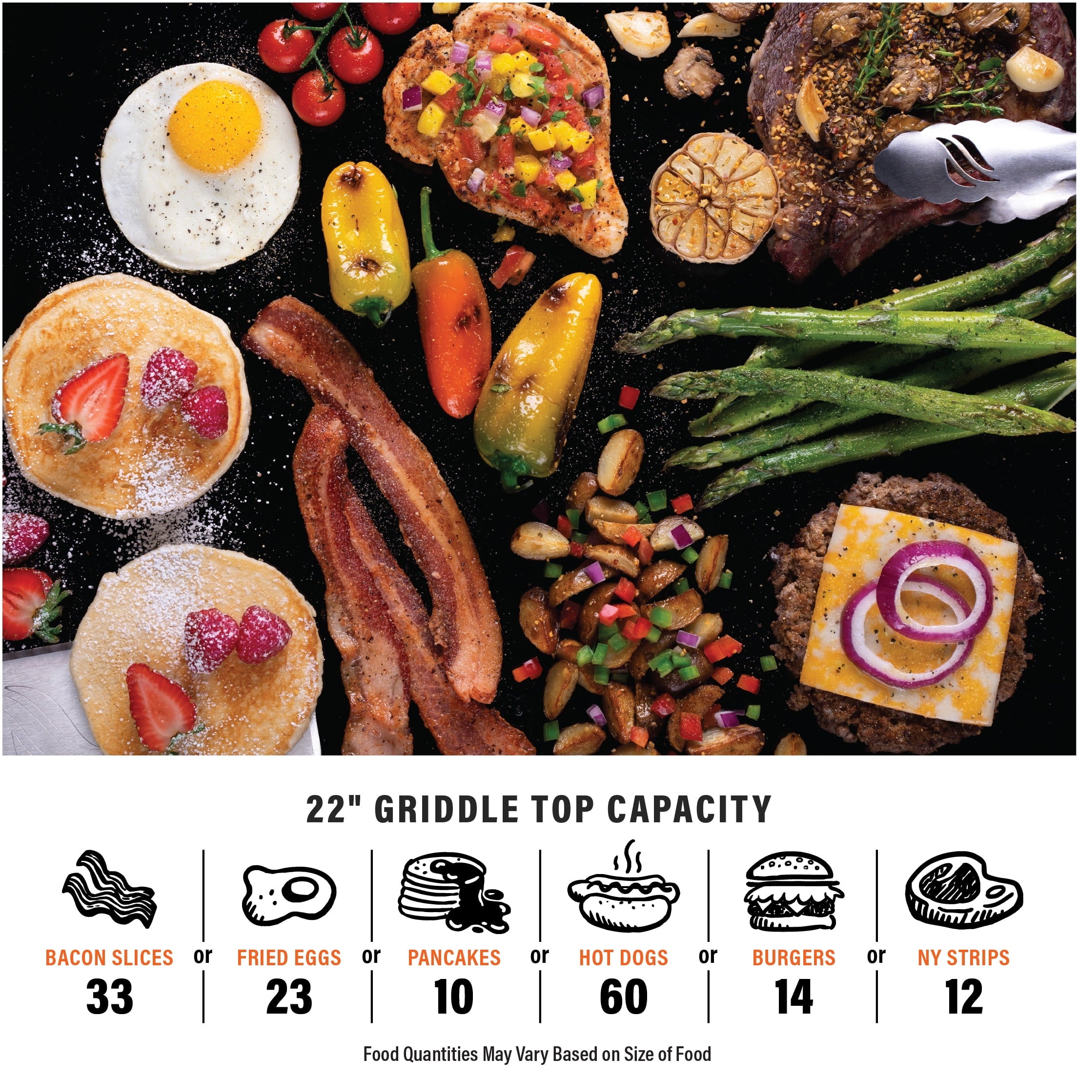Blackstone On-the-Go 2-Burner 22” Propane Omnivore Griddle with Flexfold Legs Blackstone