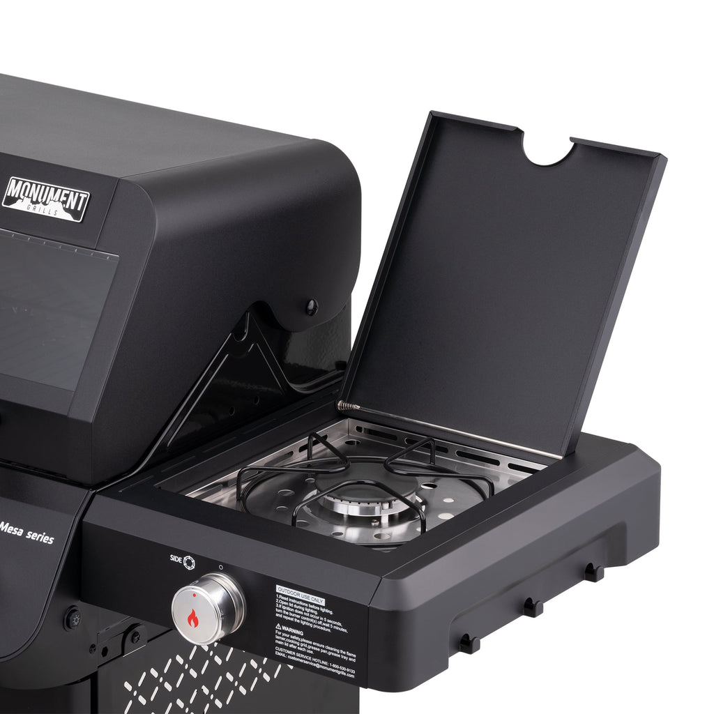 Monument Grills Mesa 3-Burner Black Propane Gas Grill with Clear View Lid and LED Controls Monument Grills