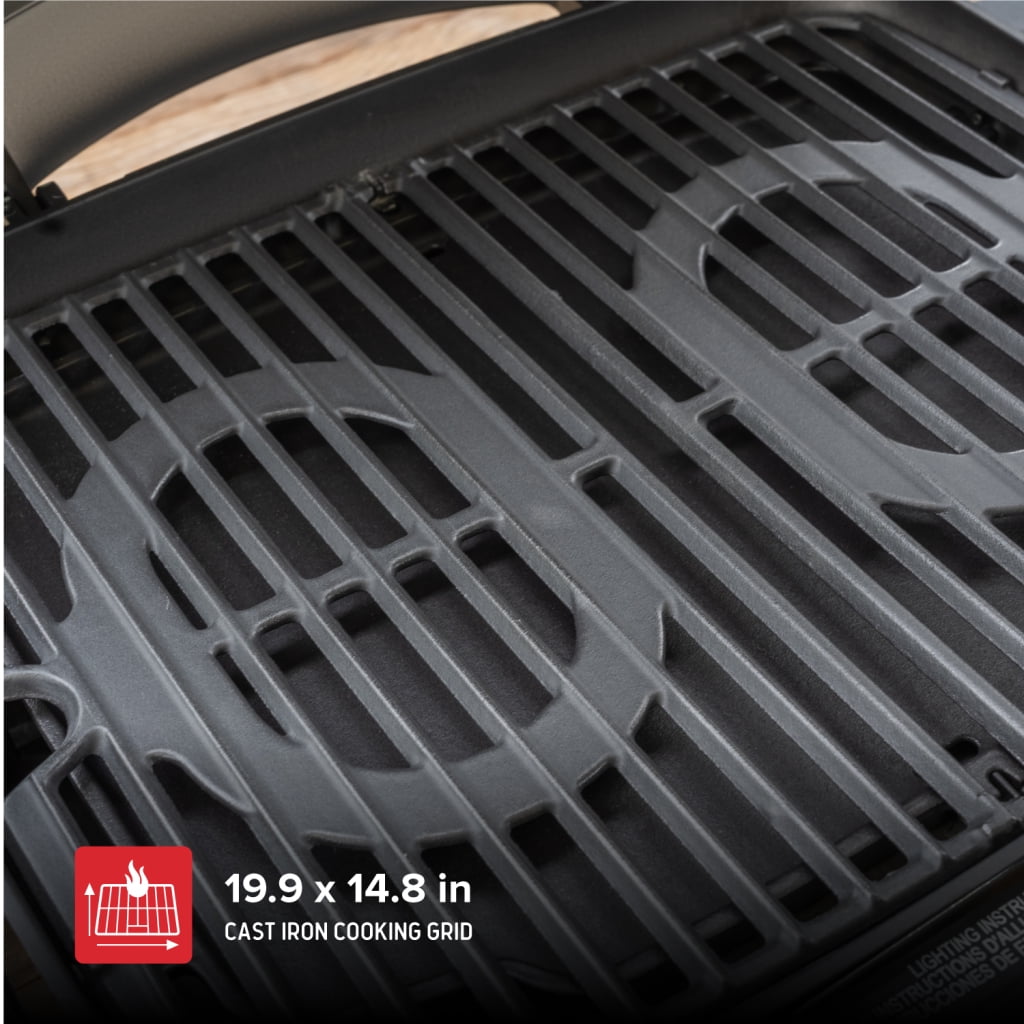 Nexgrill Fortress 2-Burner Portable Gas Grill & Griddle Combo with 263 SQ In Cooking Space, Easy Lift Handles, 13,500 BTU, 2-in-1 Small Tabletop Grill for Camping, Outdoor Cooking, and More 820-02005 Nexgrill