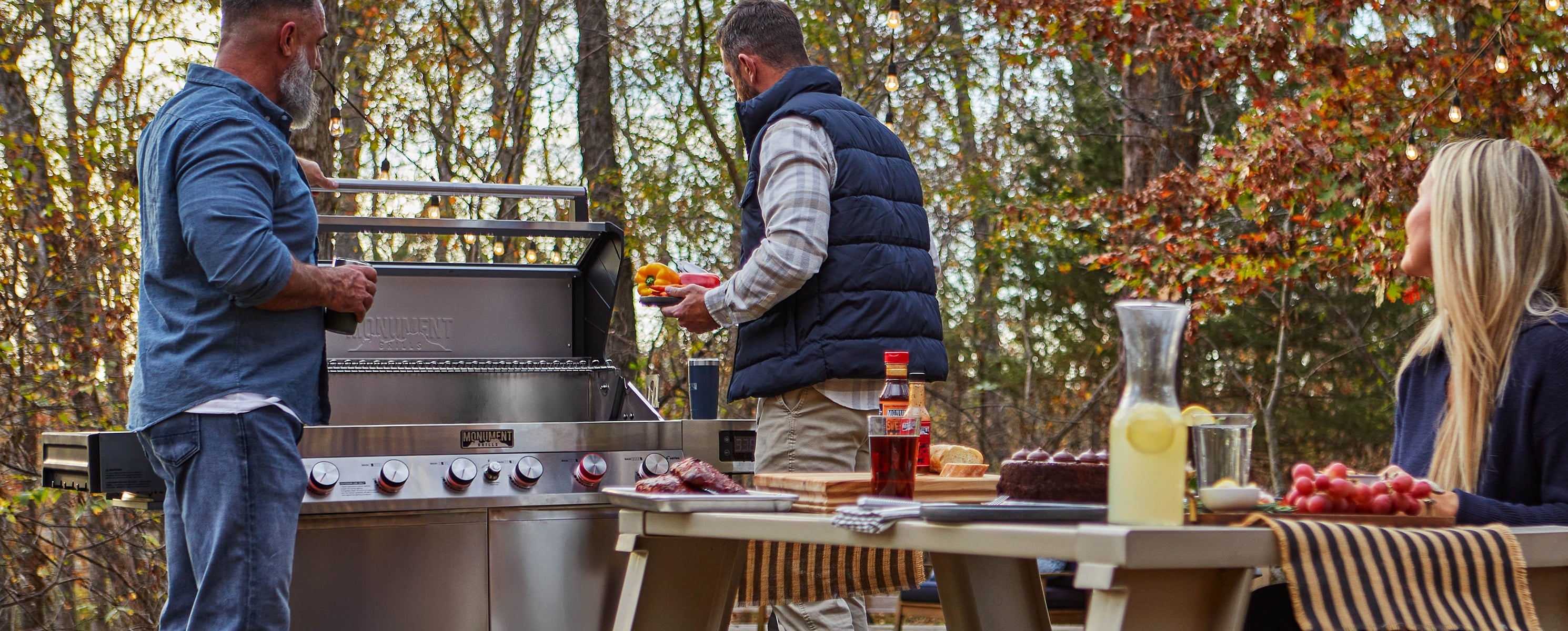 Monument Grills 6+1 Burner Smart Tech Propane Gas Grill for Outdoor Cooking , Denali 605Pro Stainless Steel Grill 78,000 BTU with Side Sear Burner, Smoker Box, Cover and Rotisserie Kit My Store