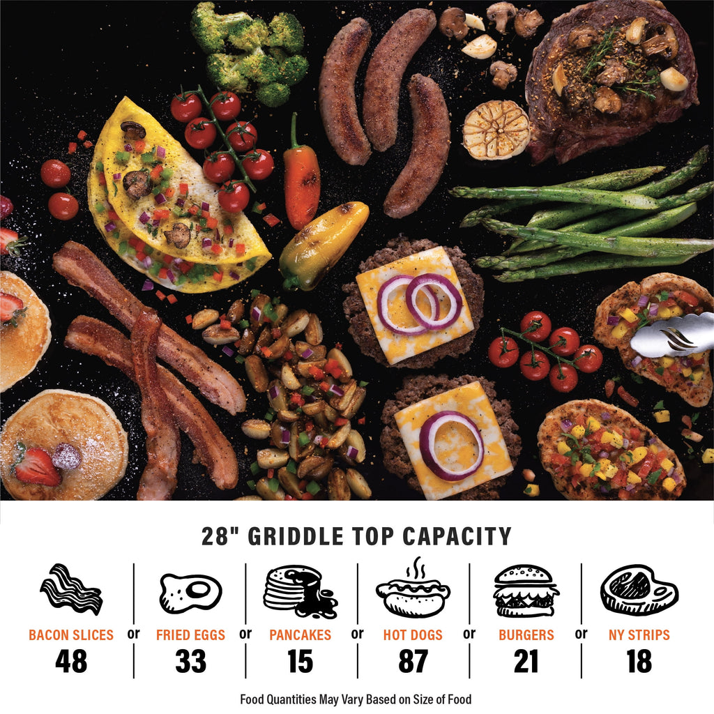 Blackstone Pro Series Outdoor Griddle, 28 Inch XL 3-Burner Flat Top Grill with Cabinet, Stainless Steel Gas Grills