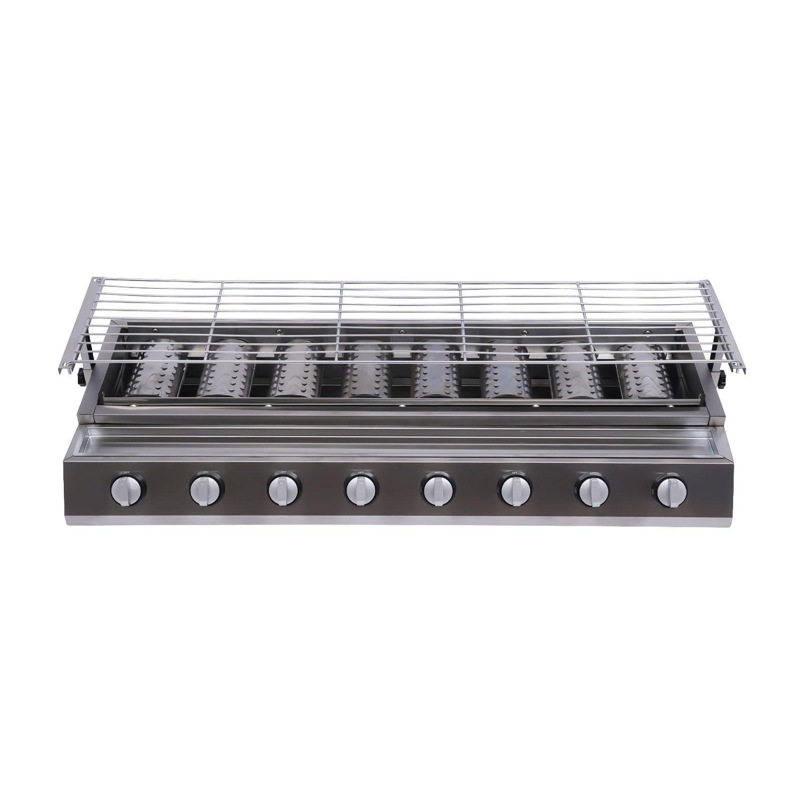 40.94*15.7*7.9in 8 BBQ Gas Grill 201 Stainless Steel Silver Patio Garden Barbecue Grill for Restaurants Barbecue Restaurants Unbranded