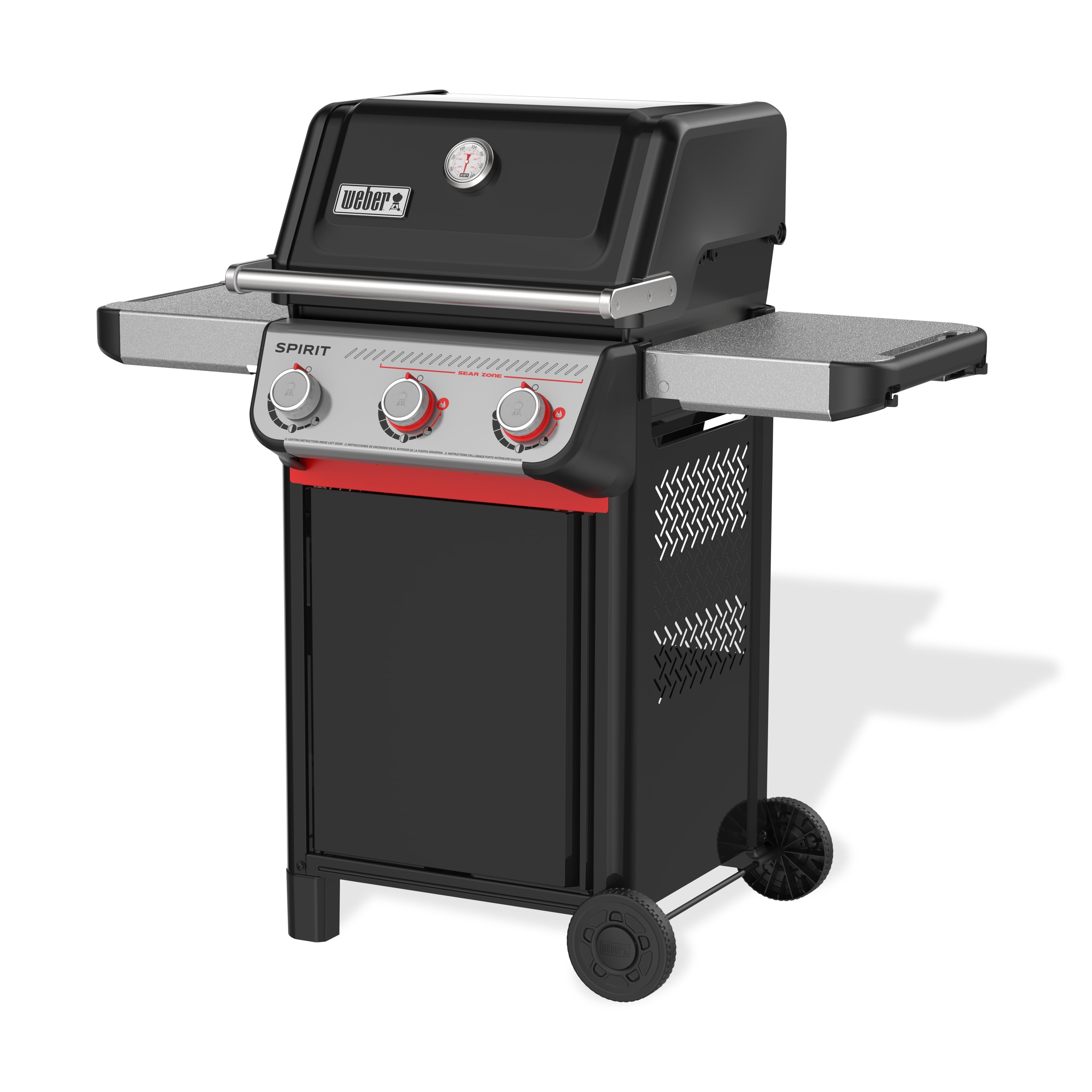 Weber Spirit Gas Grill, E-325 3 Burner Propane Gas Grill with Wheels, Black Weber