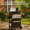 Segmart 3 Burner BBQ Propane Gas Grill, Stainless Steel 27,000 BTU Patio Garden Barbecue Grill with Side Tables, Hanging Basket & Thermometer, Perfect for Camping, Outdoor Cooking Gas Grills