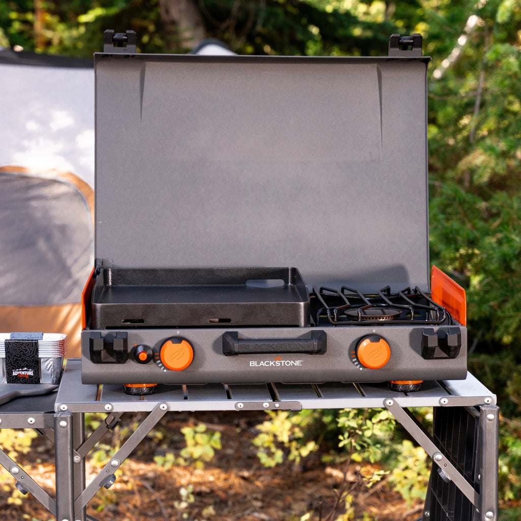 Blackstone Adventure Ready 12x14 Propane Camping Griddle with Side Burner Gas Grills