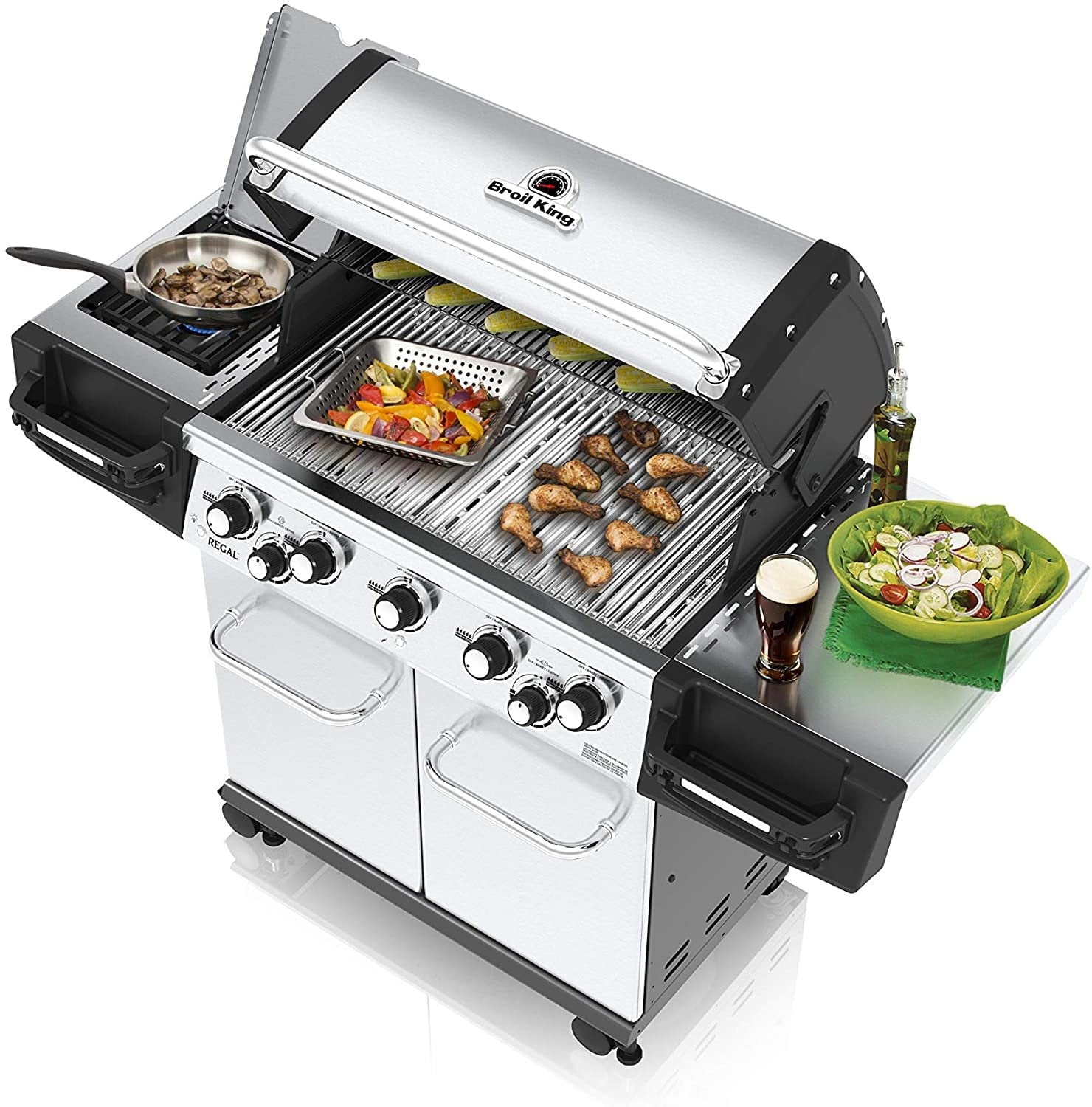 Broil King 958347 Regal S590 Pro Gas Grill, 5-Burner, Stainless Steel Broil King