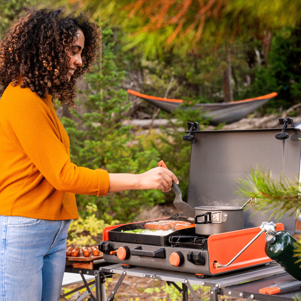 Blackstone Adventure Ready 12x14 Propane Camping Griddle with Side Burner Gas Grills