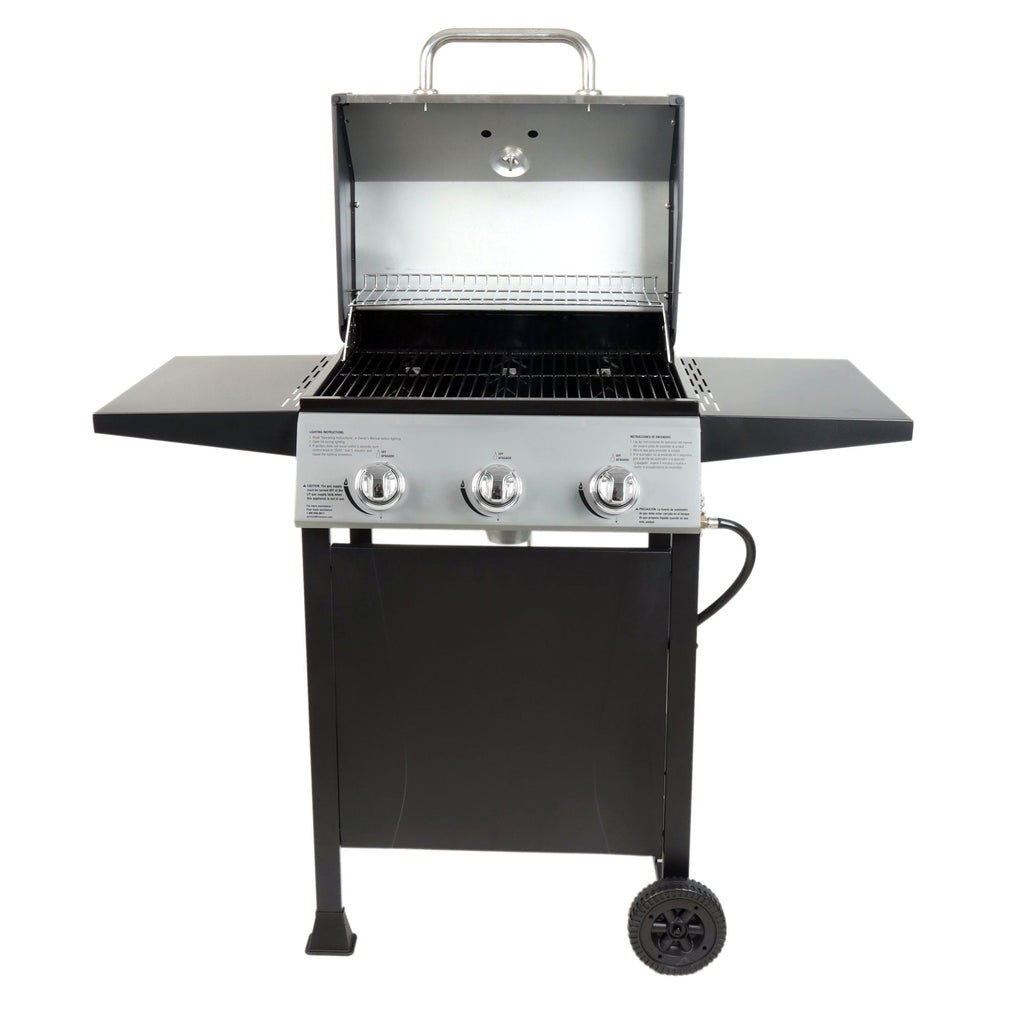 Grill Boss 27,000 BTU 3 Burner Propane Gas Grill w/Wheels, Cover, & Side Shelves Gas Grills
