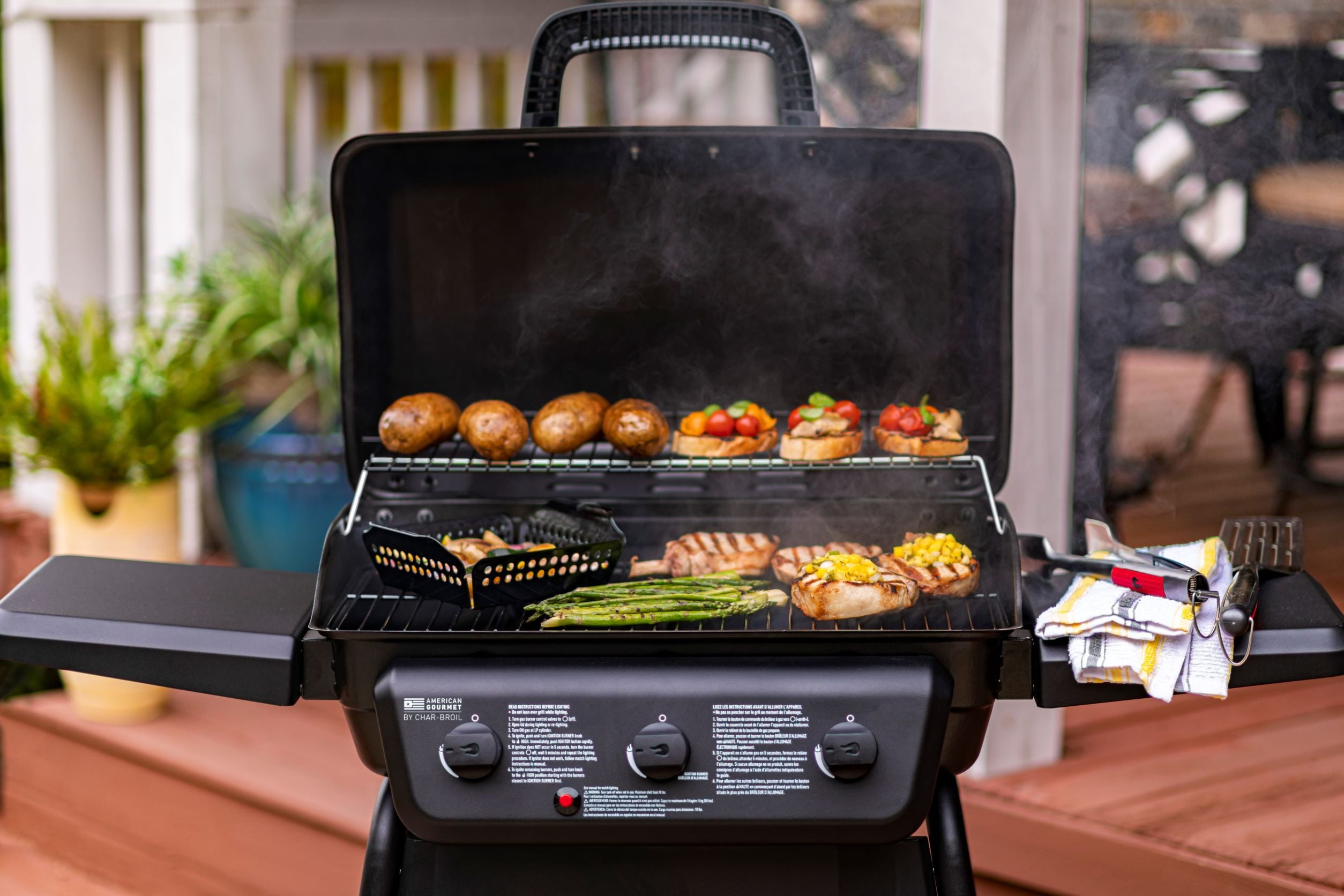 American Gourmet 3 Burner Liquid Propane Grill Black American Gourmet Pretzel