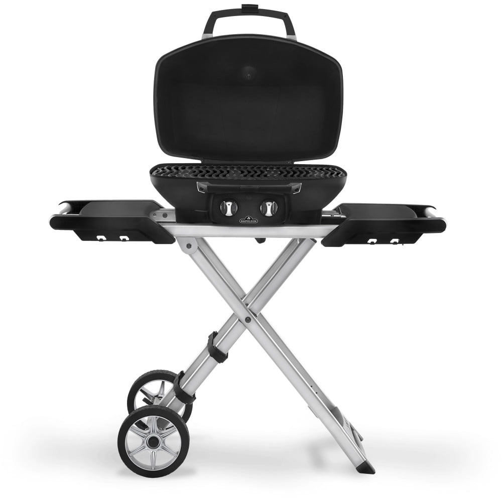 Napoleon TravelQ PRO285 1-Burner with Scissor Cart Propane Gas Portable Grill in Black Napoleon