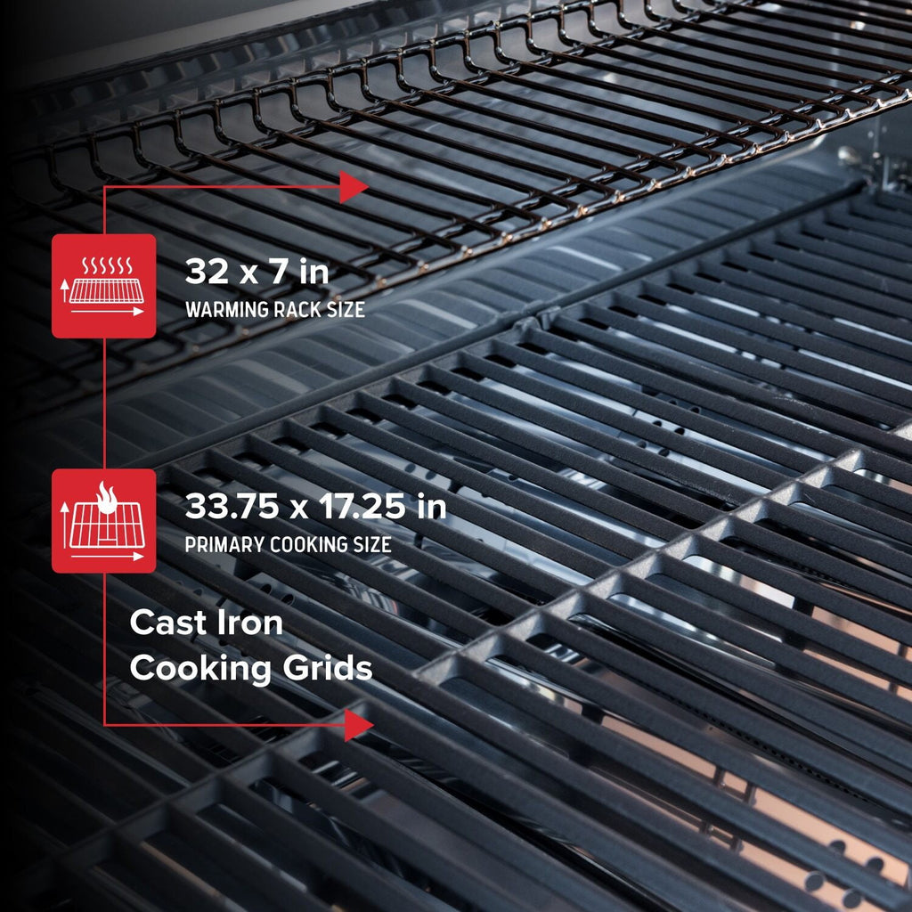 Nexgrill Deluxe 6-Burner Propane Gas Grill with Ceramic Searing Side Burner, Stainless Steel Frame, Rotisserie Kit, 60,000 BTUs Output, BBQ Grill Perfect for Outdoor Gatherings - 720-0896X Nexgrill