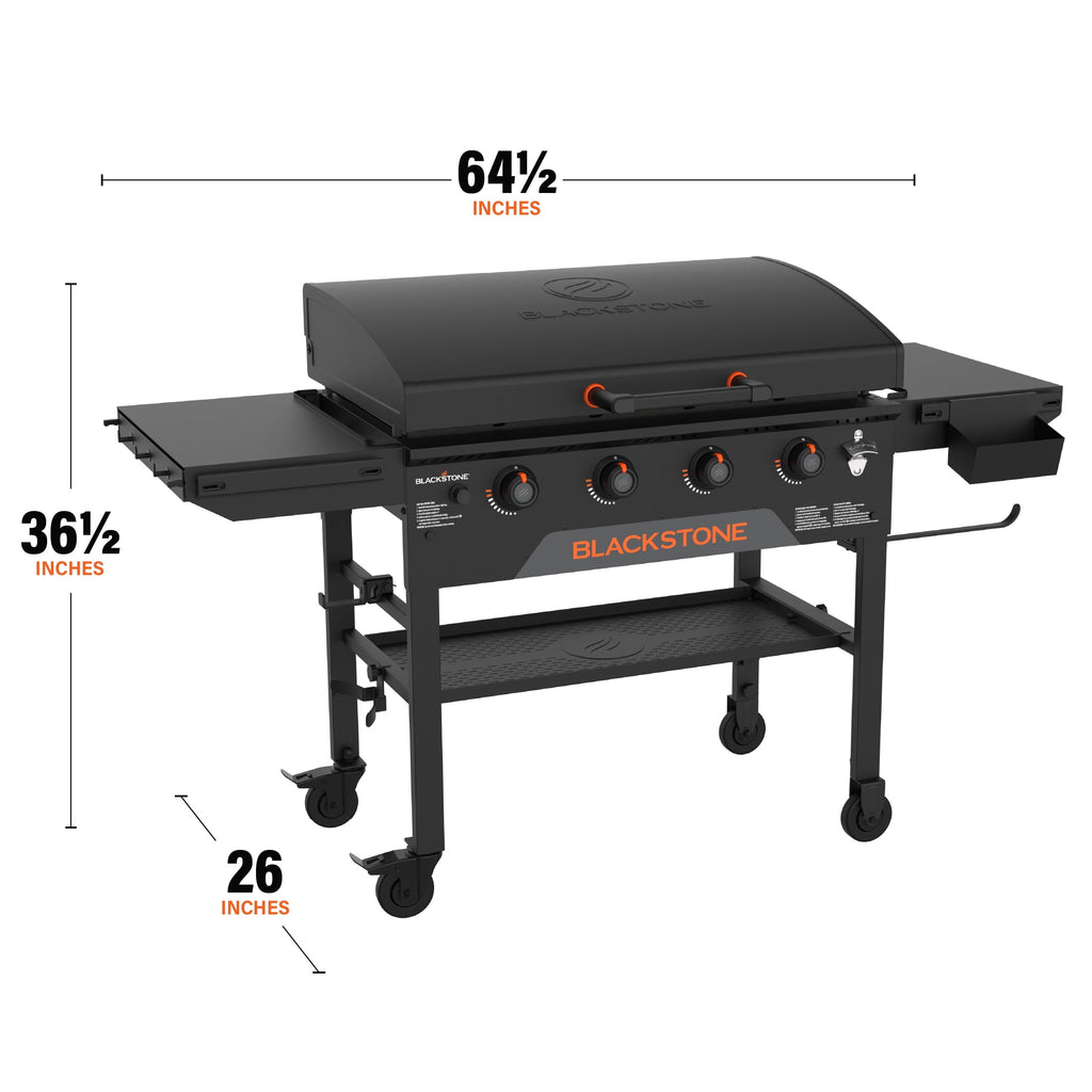 Blackstone 36 Original Omnivore Griddle with X-Braced Hood, Extendable Side Shelves and BAR System Gas Grills