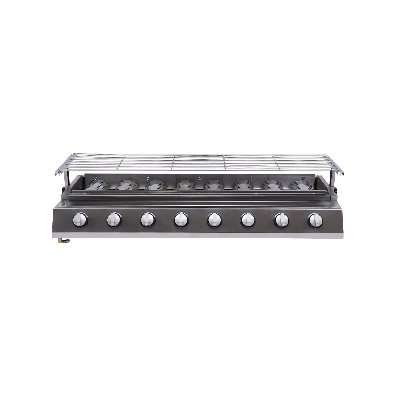 40.94*15.7*7.9in 8 BBQ Gas Grill 201 Stainless Steel Silver Patio Garden Barbecue Grill for Restaurants Barbecue Restaurants Unbranded