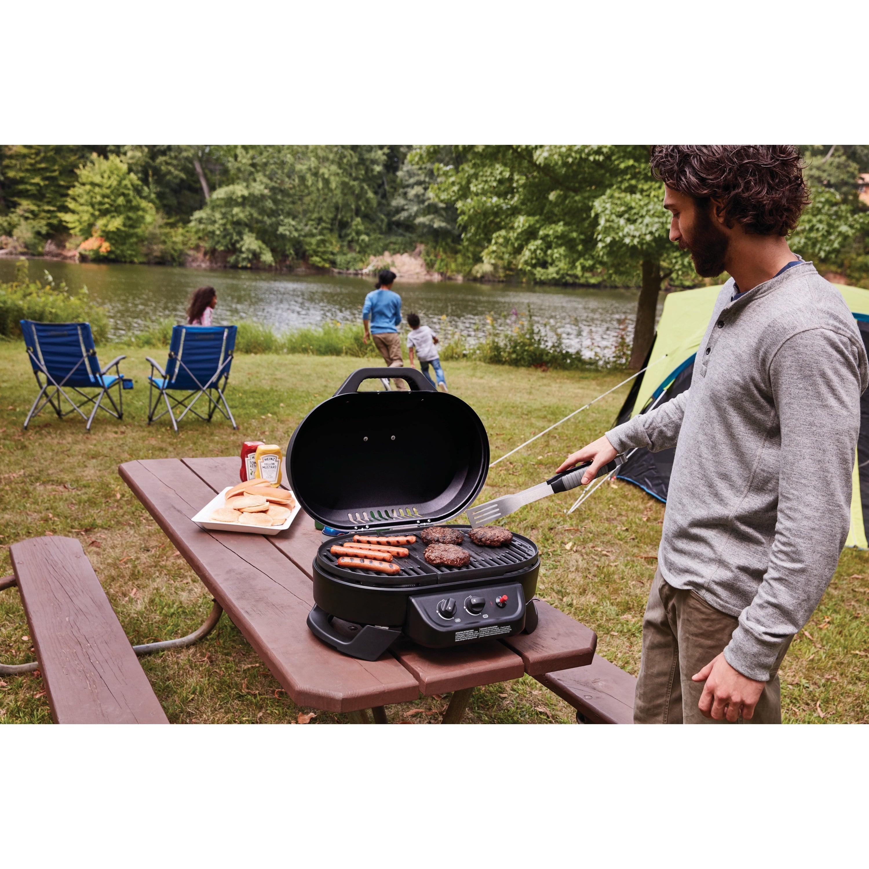 Coleman Roadtrip 225 Tabletop 2 Burner Propane Gas Grill, Black Gas Grills