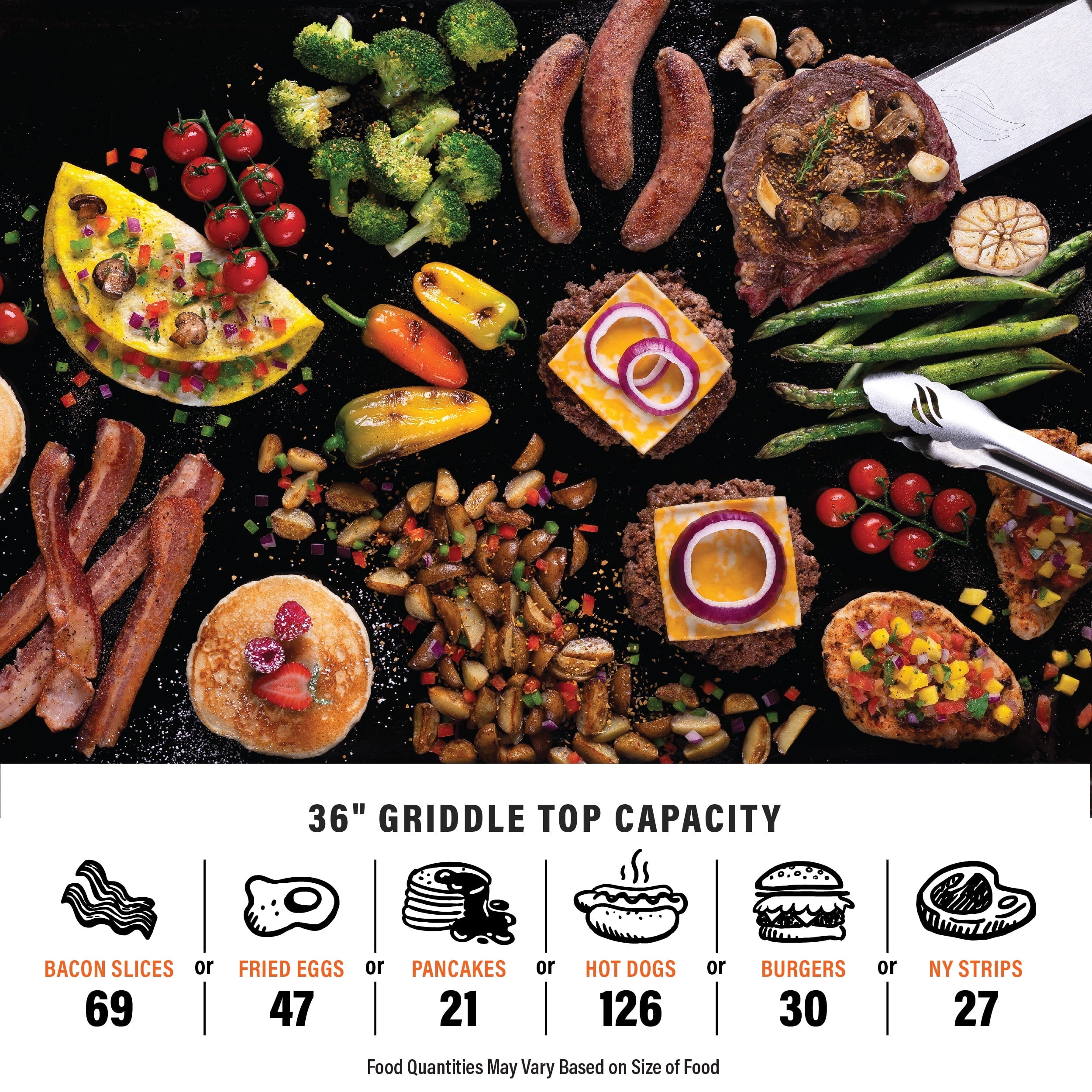 Blackstone Original 4-Burner 36 Natural Gas Omnivore Griddle with Hard Cover Blackstone