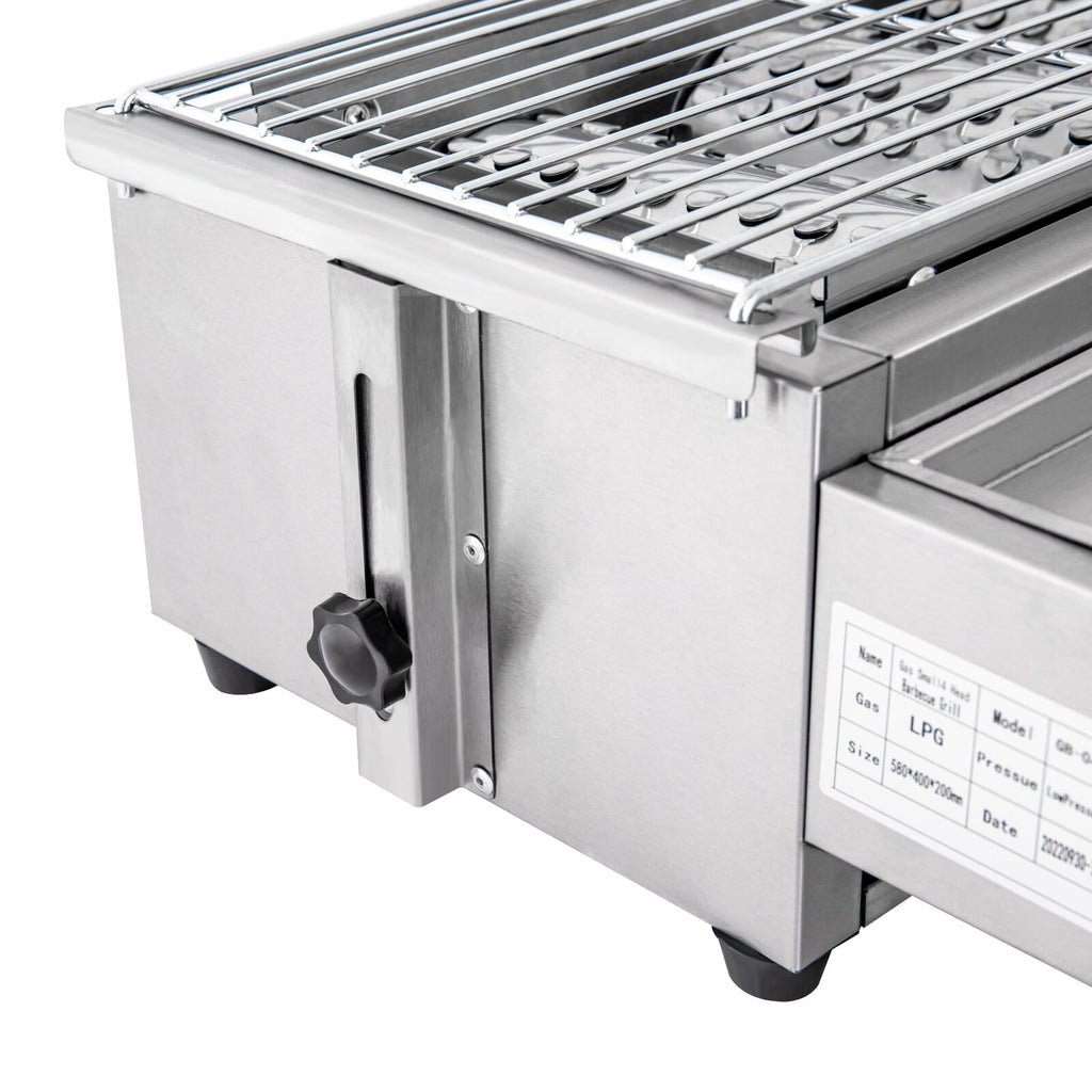 4 Burner Gas BBQ Grill Stainless Steel – LPG Only, 2800Pa Low Pressure, Portable TOOL1SHOoo