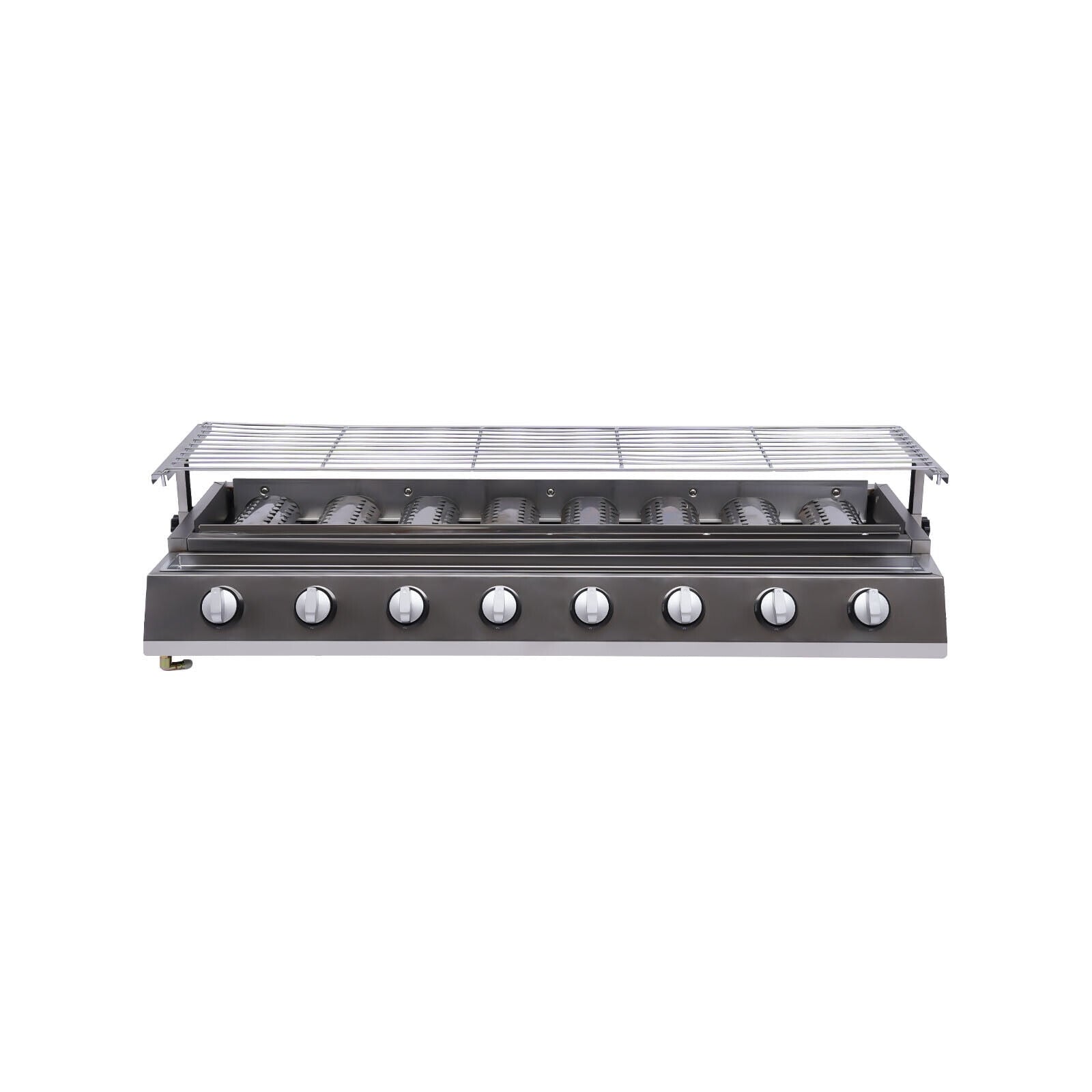 8 Burner BBQ Gas Grill Barbeque Outdoor Cooking Stainless steel Large Grill Grid 8 Head LPG  Gas Barbecue Grill Commercial BBQ Machine Outdoor Cooker Smokeless Commercial Gas Grill