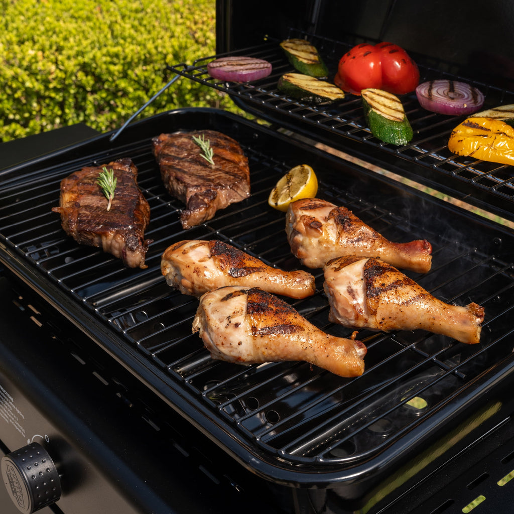 Expert Grill 3-Burner Propane Gas Grill with Wheels and Side Shelves, Black Expert Grill