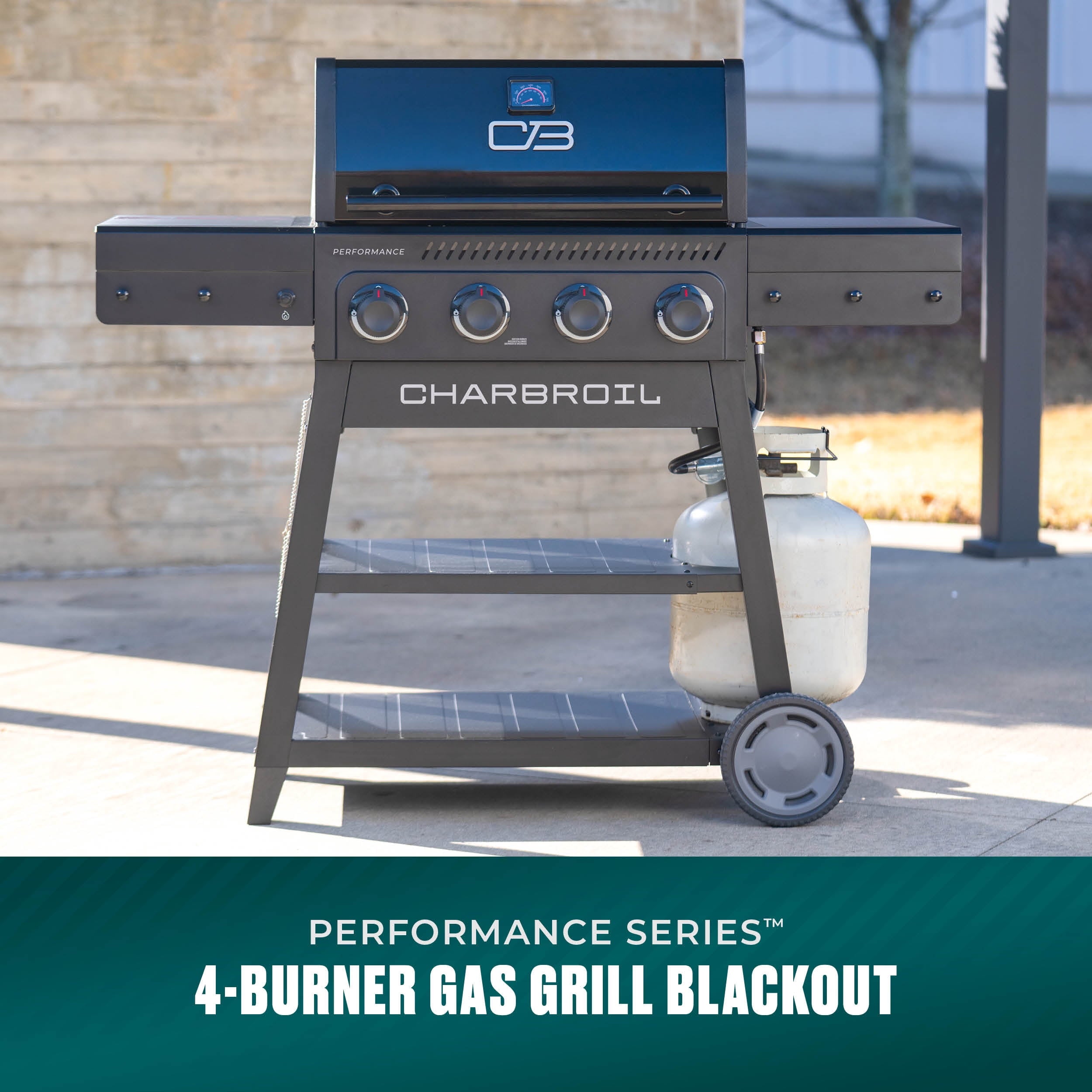 Charbroil? Performance Series? FlavorMax? 4-Burner Cart Gas Grill, Blackout Charbroil