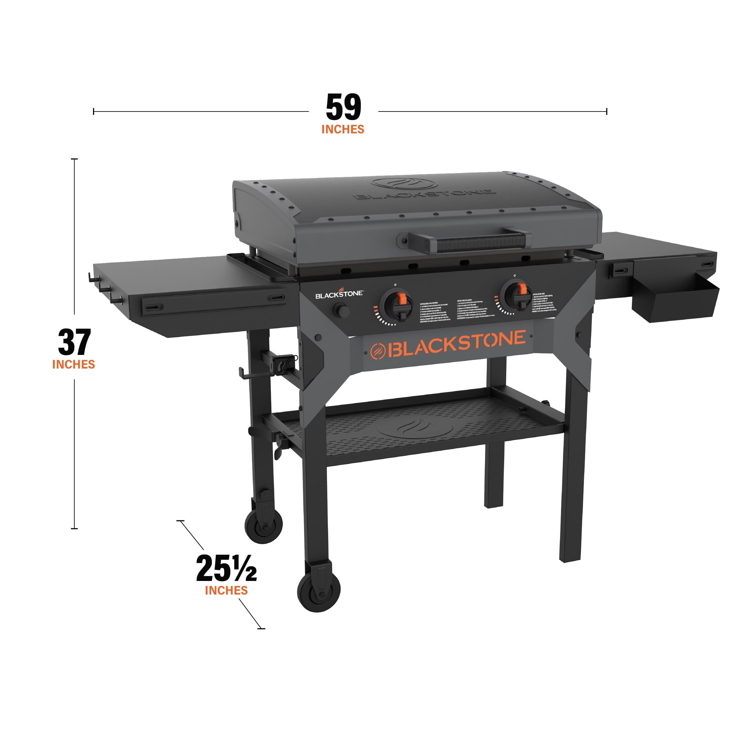 Blackstone 28 Propane Griddle Grill 2311 - Portable Outdoor Flat Top for Cooking with X-Braced Hood & Durable Powder Coated Steel - Iron Forged Omnivore Griddle Blackstone