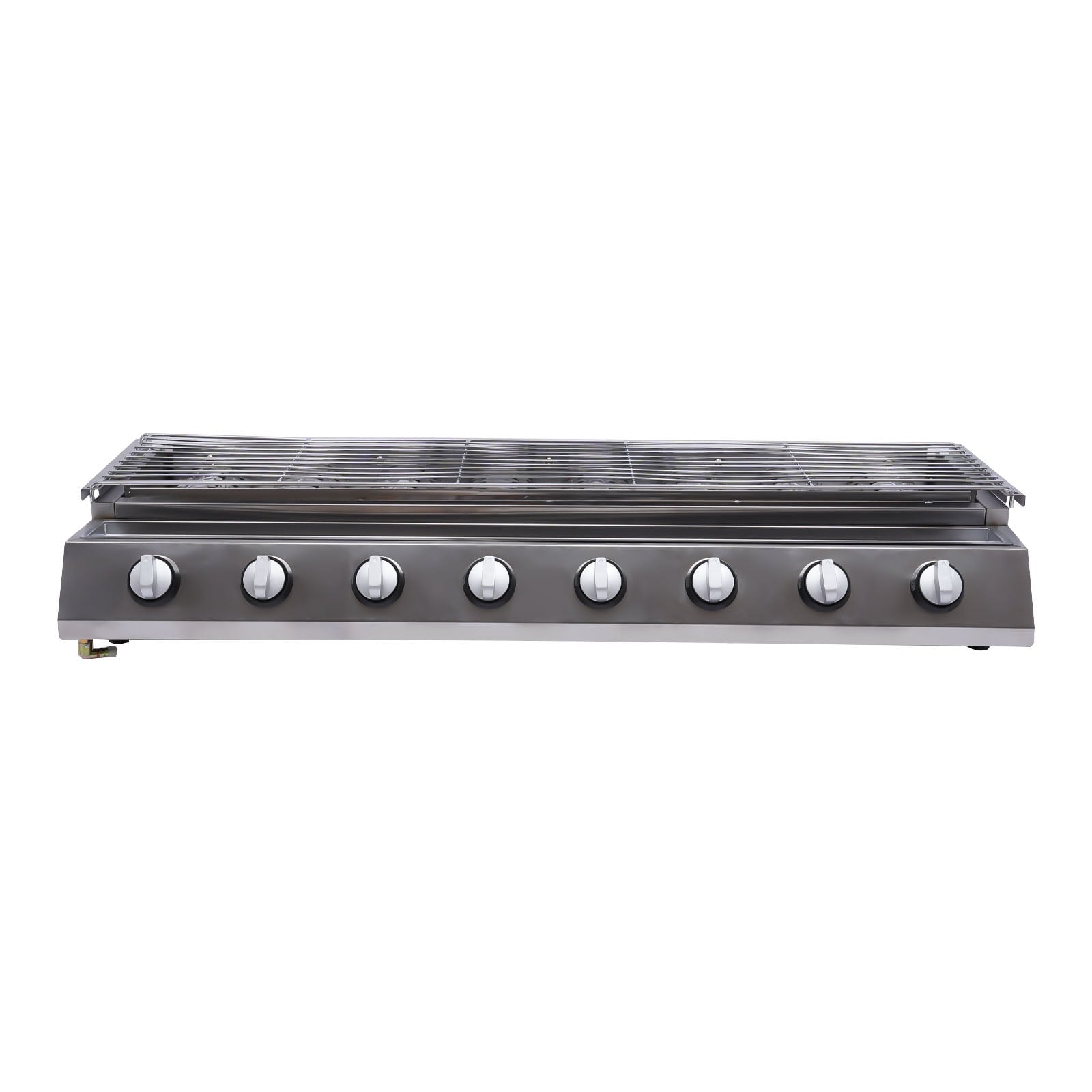 40.94*15.7*7.9in 8 BBQ Gas Grill 201 Stainless Steel Silver Patio Garden Barbecue Grill for Restaurants Barbecue Restaurants Unbranded
