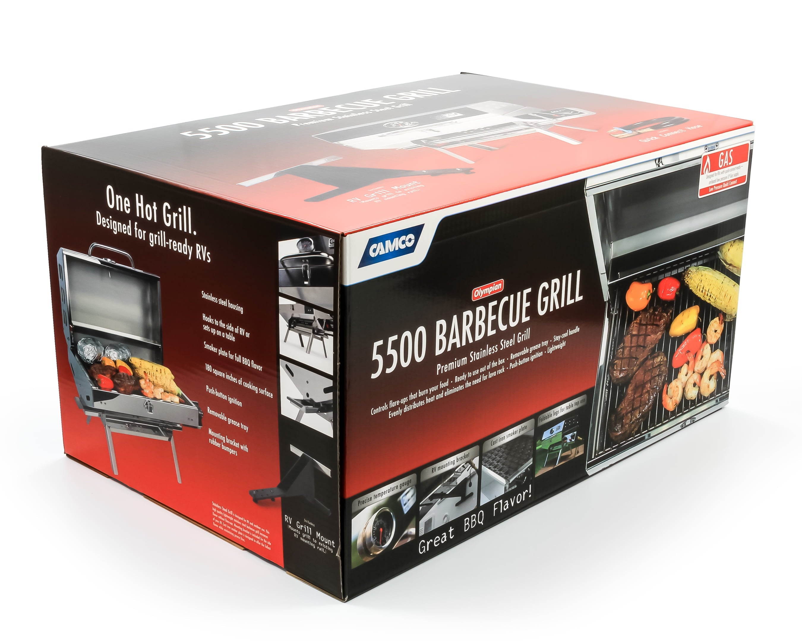 Camco 57305 Olympian 5500 Stainless Steel Portable/RV Grill Camco