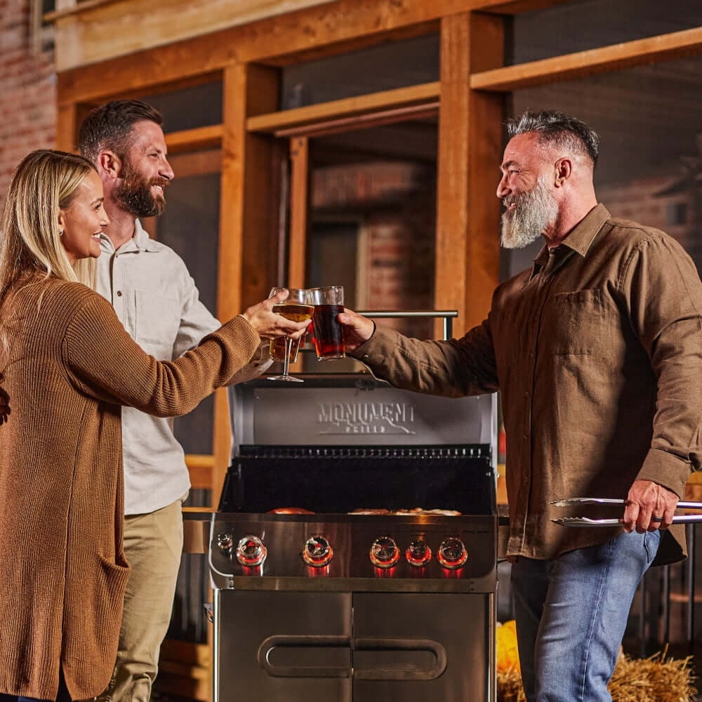 Monument Grills 4+1 Burner Natural Gas Grill  Includes Rotisserie  & Natural Gas Hose Monument Grills