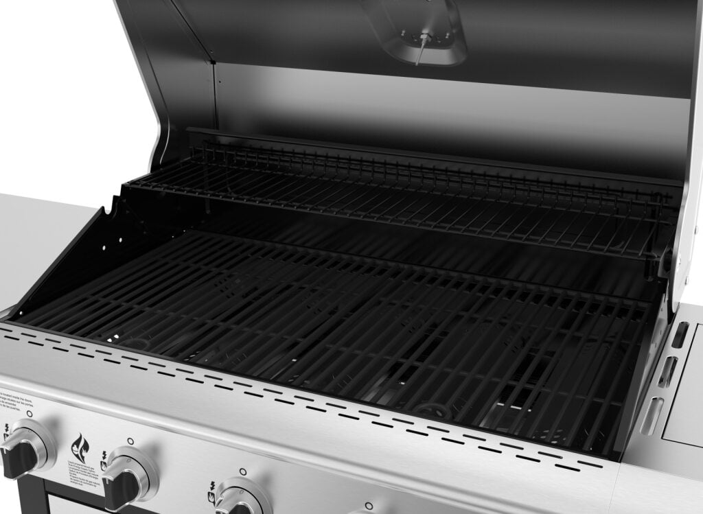 Nexgrill?Deluxe 5-Burner Propane BBQ Grill with Side Burner and Foldable Side Table, Stainless Steel Control Panel, Electric Ignition, 60,000 BTUs Output, Gas Grill Perfect for Gatherings - 72 Nexgrill