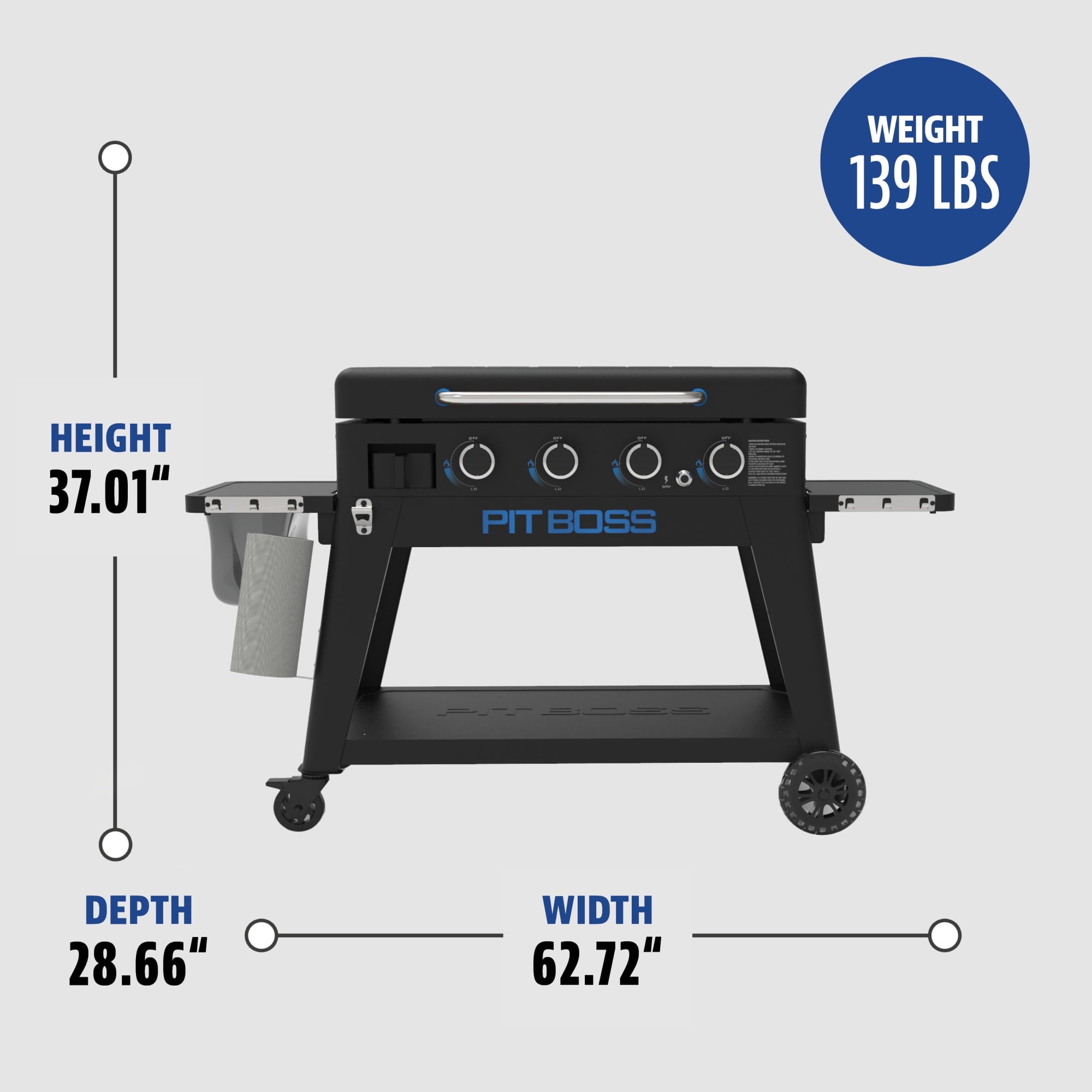 Pit Boss Ultimate Griddle Series 4-Burner 36 Gas Griddle with Portable Gas Grills