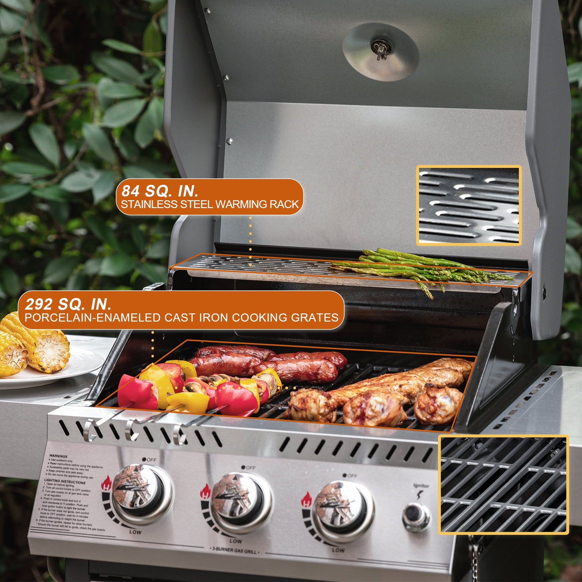 Royal Gourmet GG3001S 3-Burner Propane Gas Grill Royal Gourmet