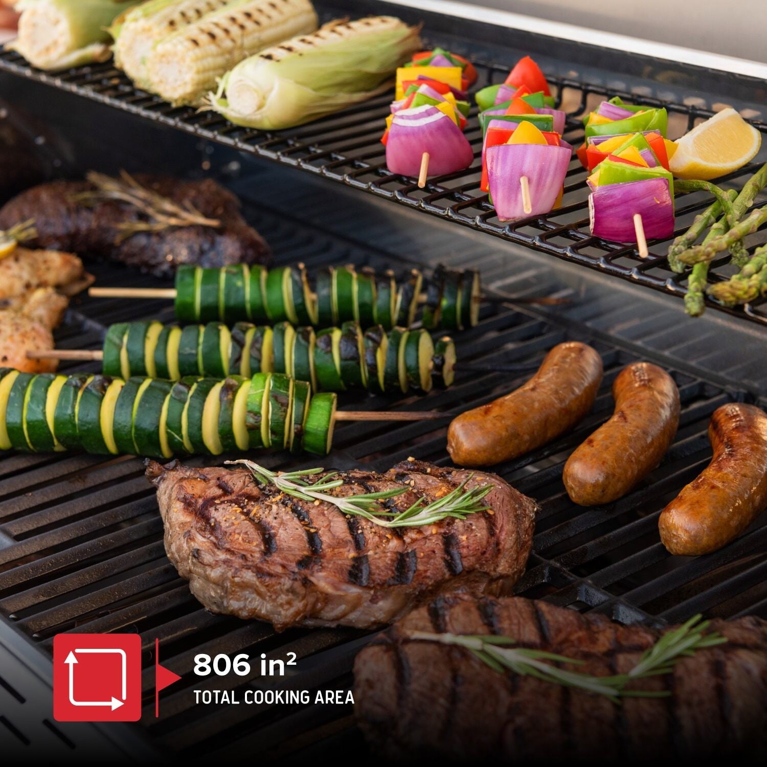 Nexgrill Deluxe 6-Burner Propane Gas Grill with Ceramic Searing Side Burner, Stainless Steel Frame, Rotisserie Kit, 60,000 BTUs Output, BBQ Grill Perfect for Outdoor Gatherings - 720-0896X Nexgrill