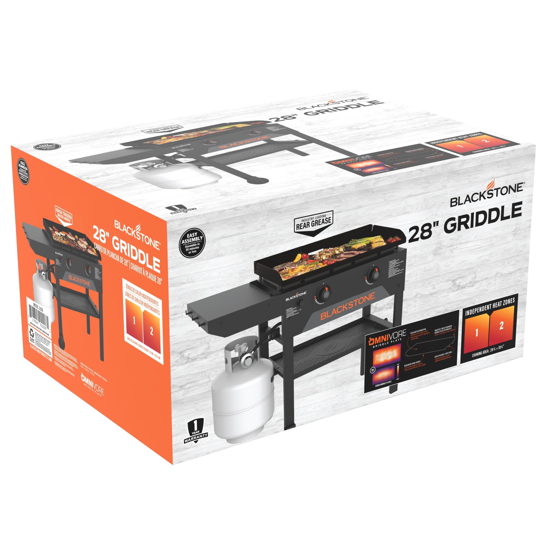Blackstone Original 2-Burner 28 Propane Omnivore Griddle Gas Grills