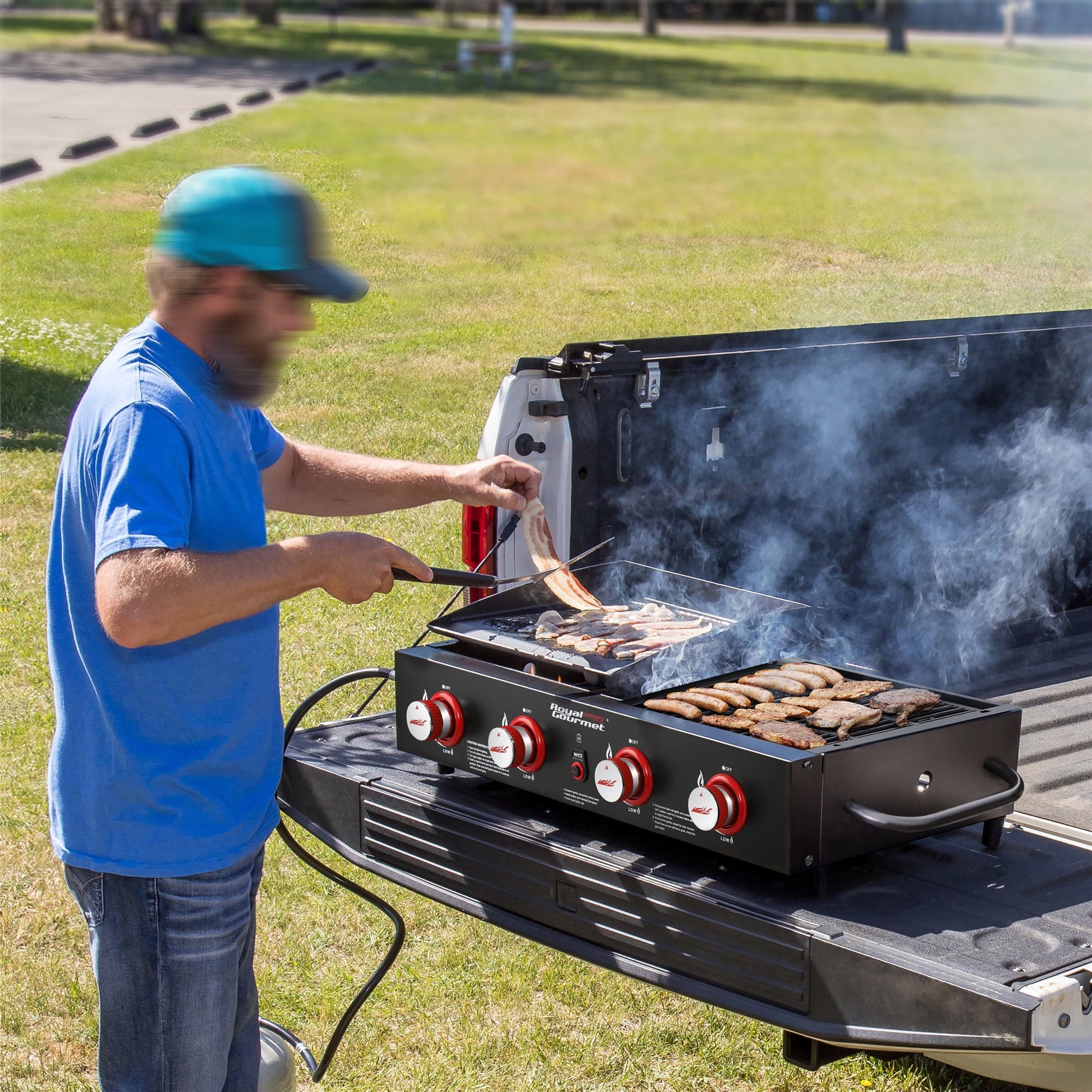 Royal Gourmet 4-Burner GD4002T Portable Gas Grill and Griddle Combo, 40000 BTU Royal Gourmet
