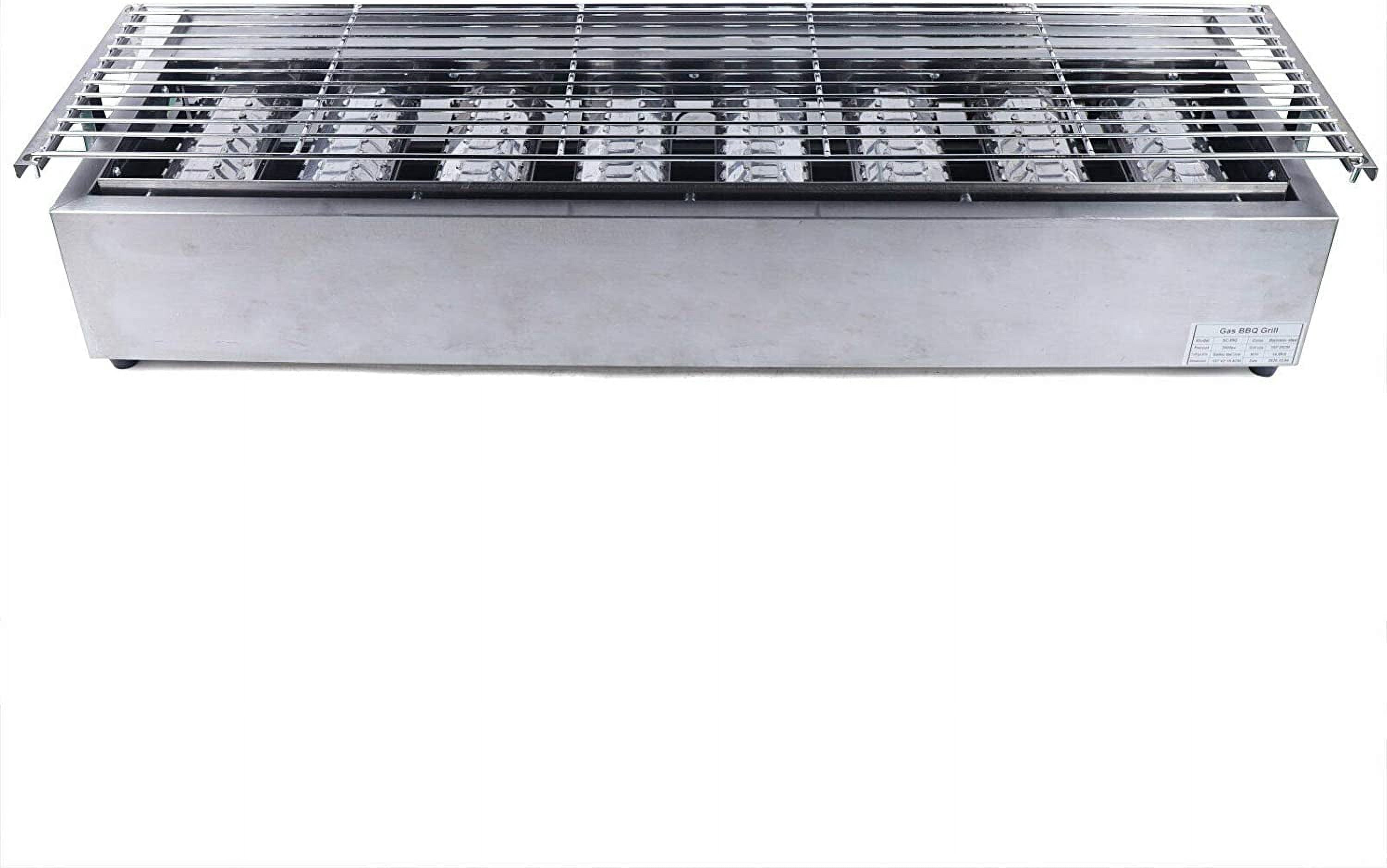 FETCOI 8-Burner Gas Grill Outdoor Tabletop Gas BBQ Grill Commercial 2800Pa Stainless Steel Gas Grill for Camping Picnicking Gas Grills