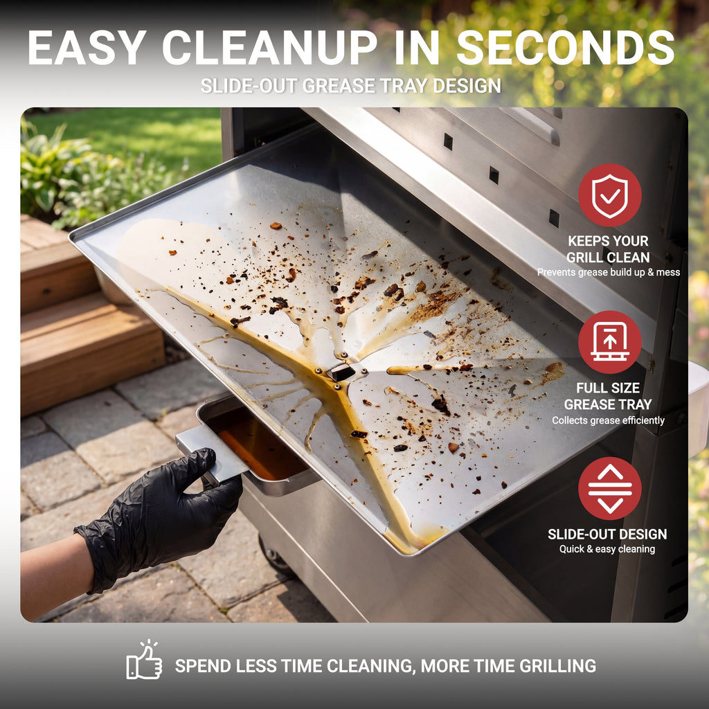 4-Burner Gas Grill and Griddle Combo with Side Burner, 50,000 BTU Propane BBQ Grill with Porcelain-Enameled Cast Iron Grates, Built-in Thermometer, Ideal for Patio Camping Outdoor Cooking Gas Grills