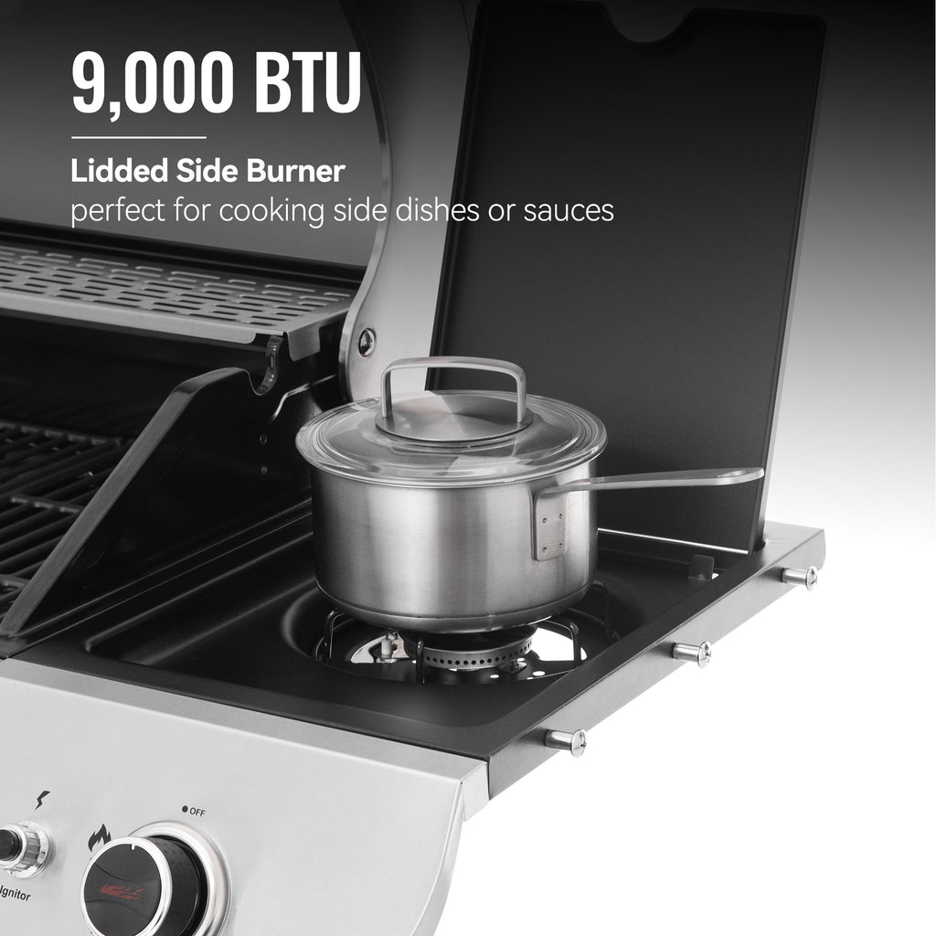 Royal Gourmet SG6002 Classic 6-Burner 71000-BTU LP Gas Grill with Sear Burner and Side Burner, Stainless Steel Royal Gourmet
