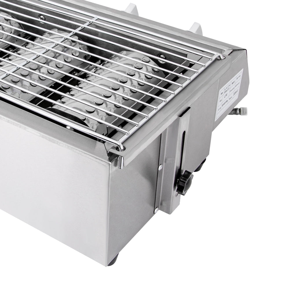 4 Burner Gas BBQ Grill Stainless Steel – LPG Only, 2800Pa Low Pressure, Portable TOOL1SHOoo