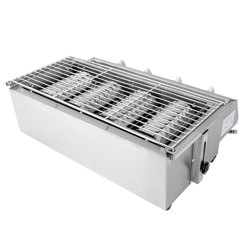 4 Burner Gas BBQ Grill Stainless Steel – LPG Only, 2800Pa Low Pressure, Portable TOOL1SHOoo